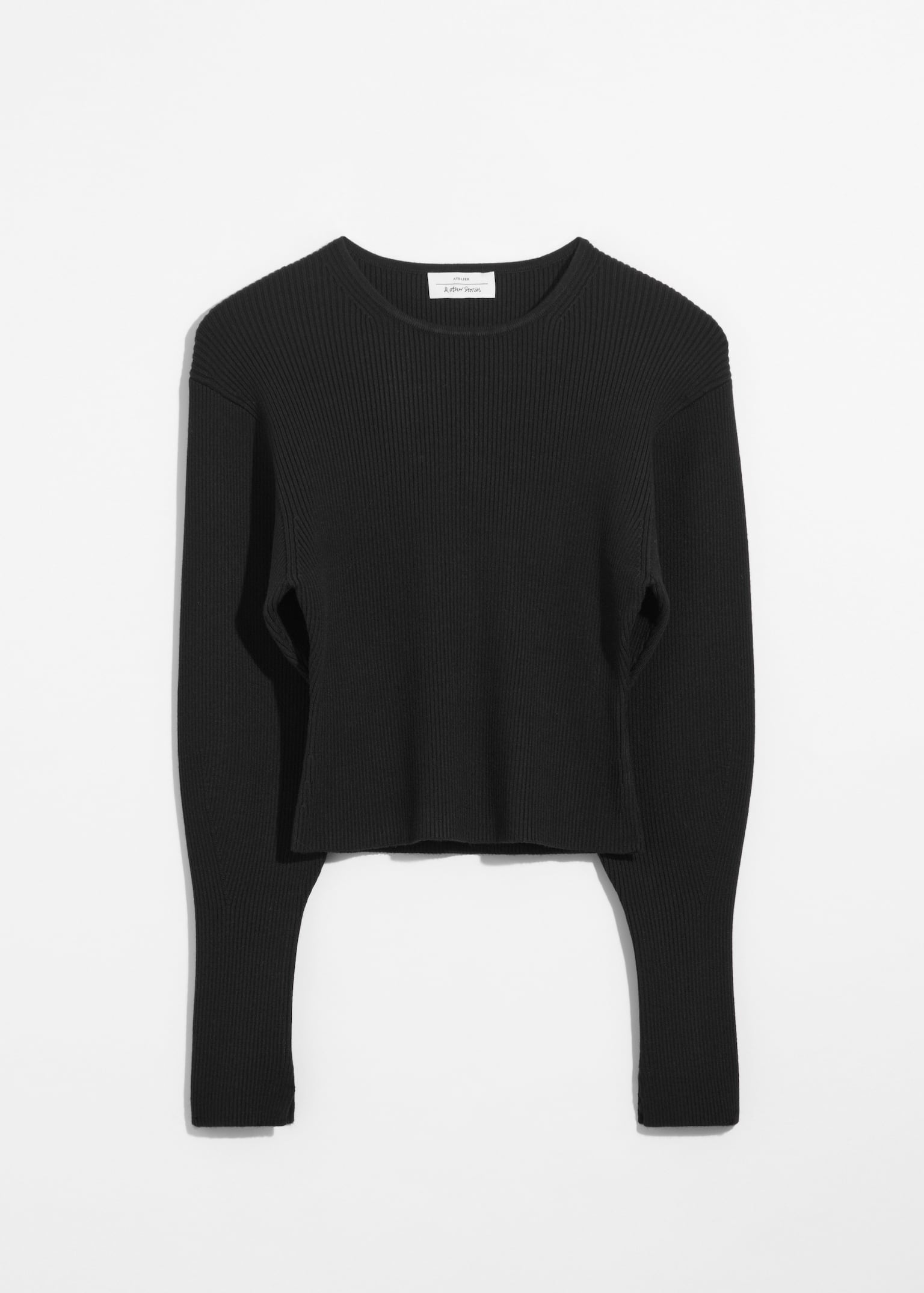 Rib-Knit Top - Black/Red/White