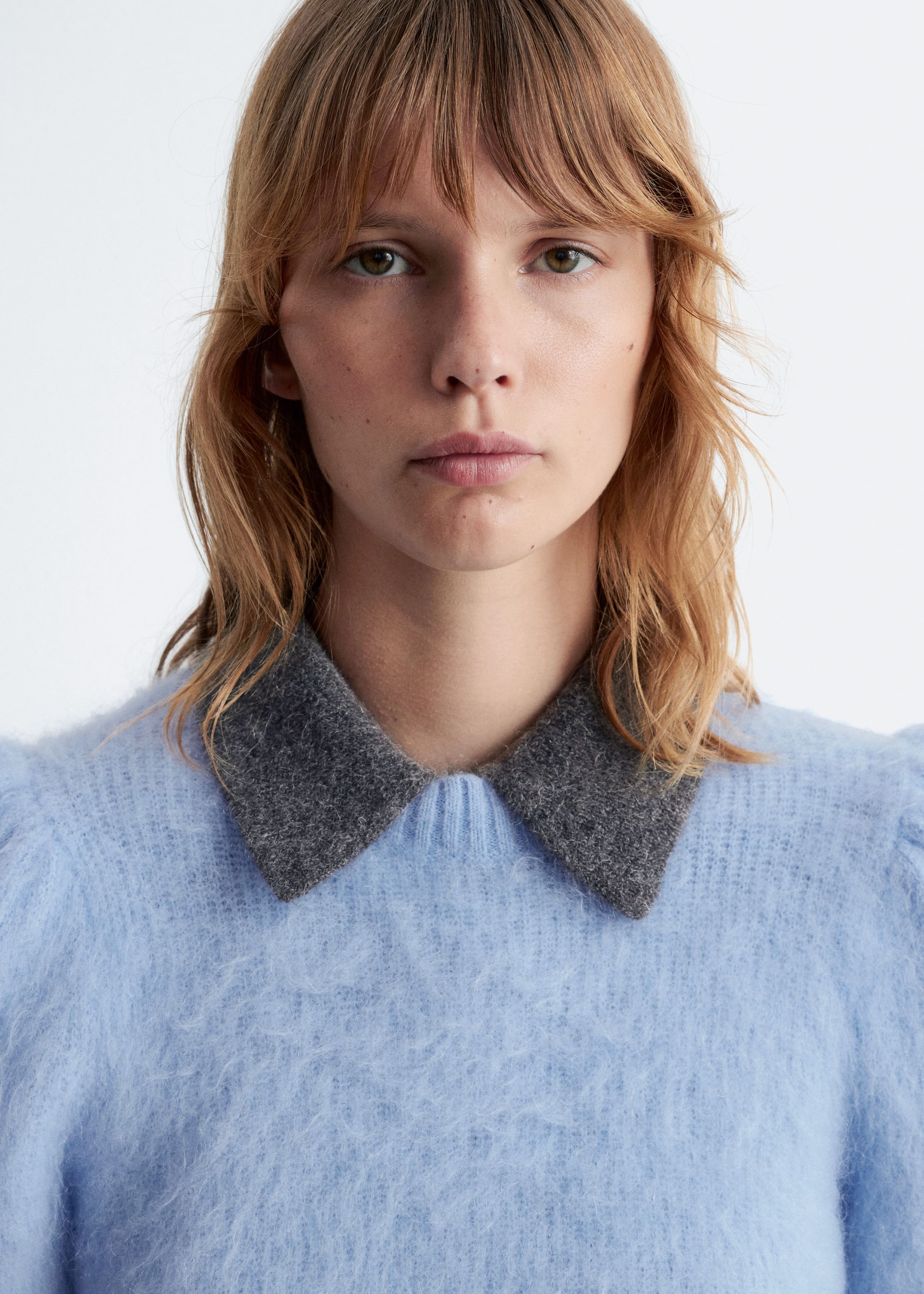 Image of Mohair-Blend Puff-Sleeve Jumper