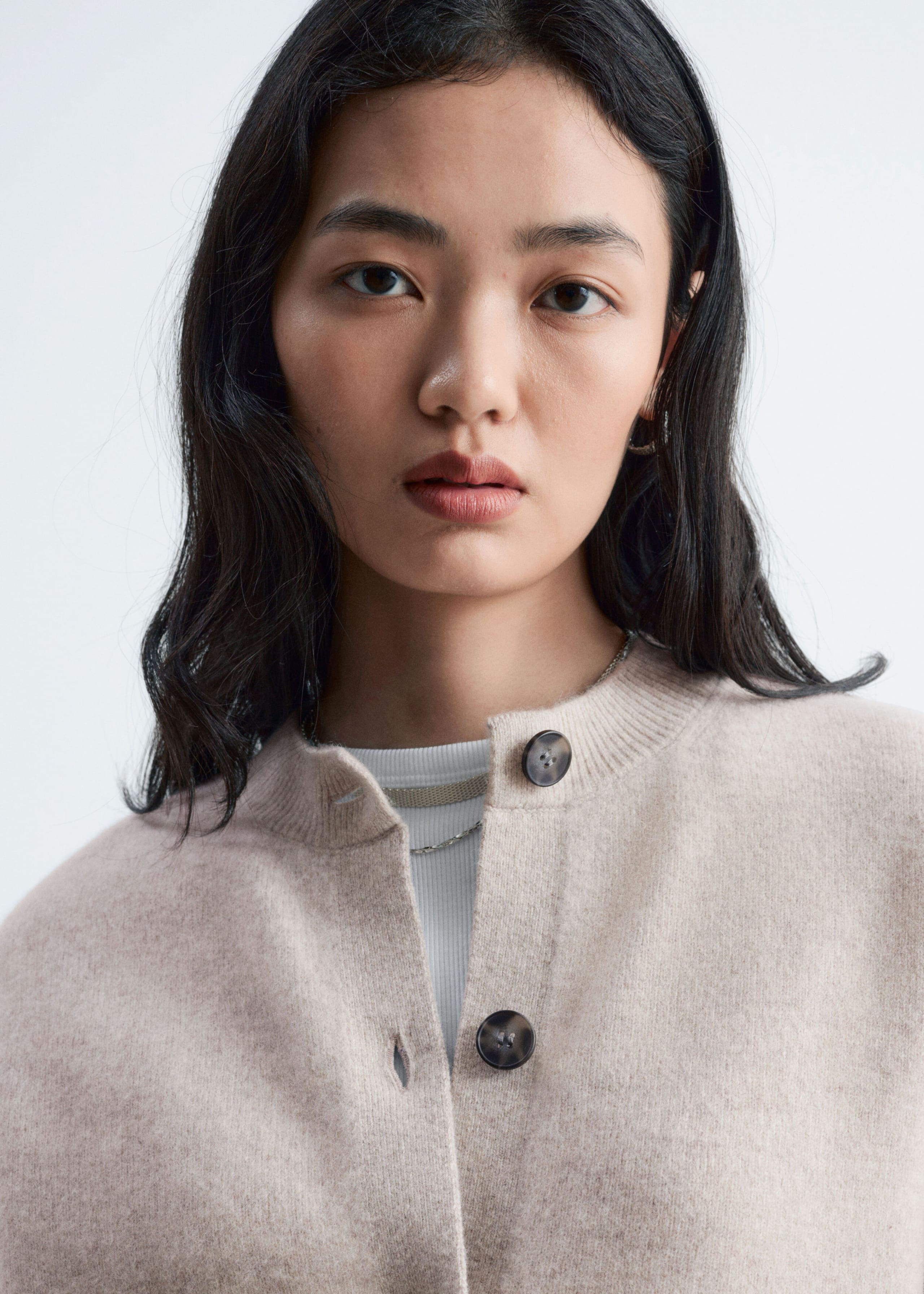 Boiled Merino Cardigan - Mole - Lookbook