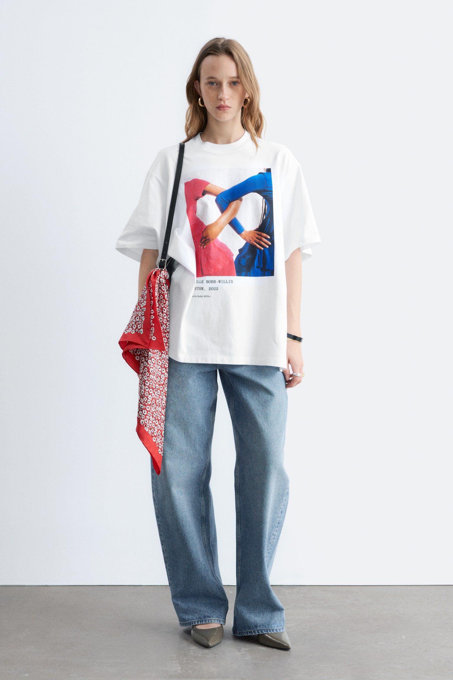 T-shirt oversize à imprimé - Blanc/Imprimé blanc/Blanc/Imprimé blanc/Blanc/Imprimé blanc - 1