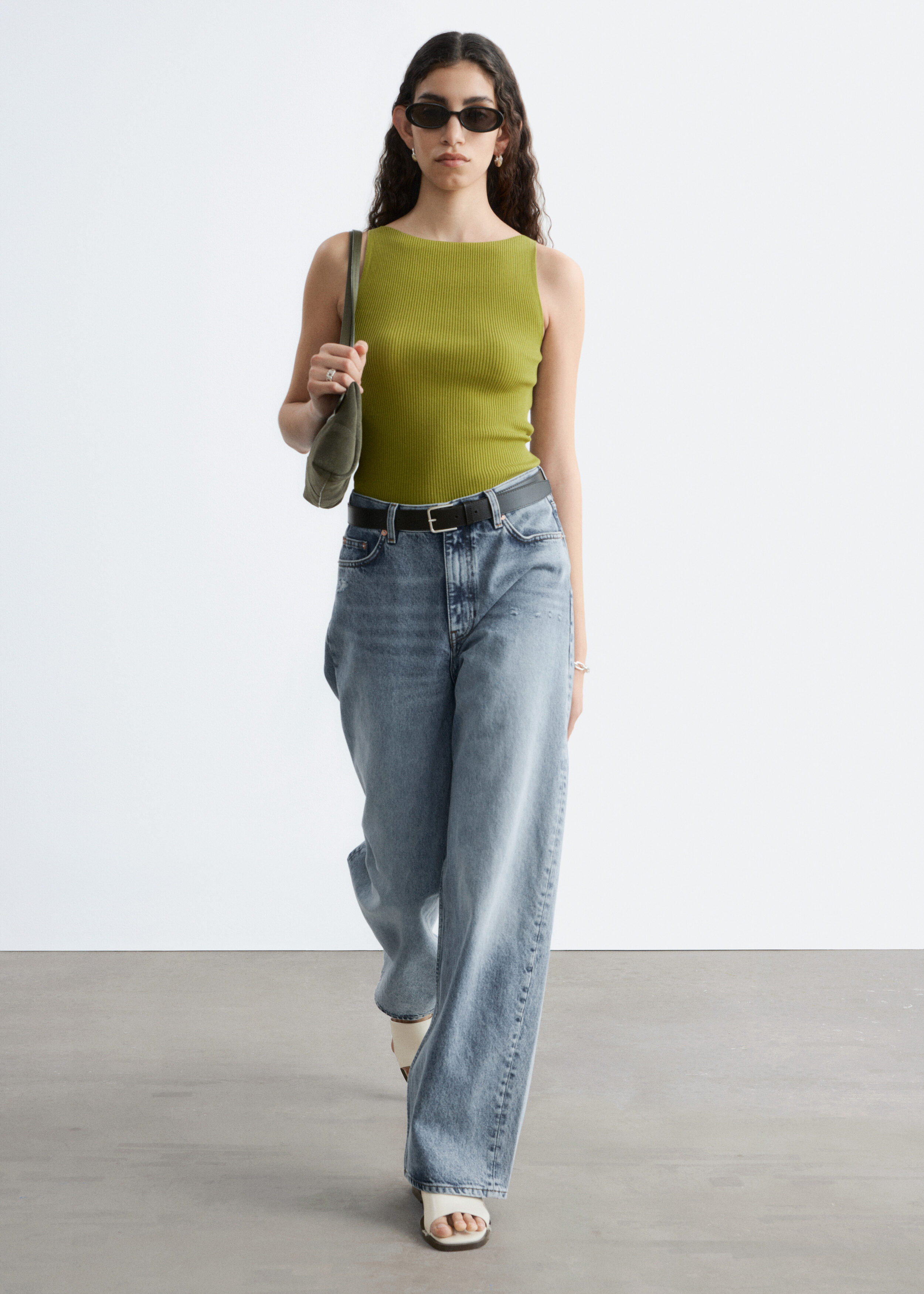 Rib-Knit Tank Top - Chartreuse - Tops - & Other Stories US