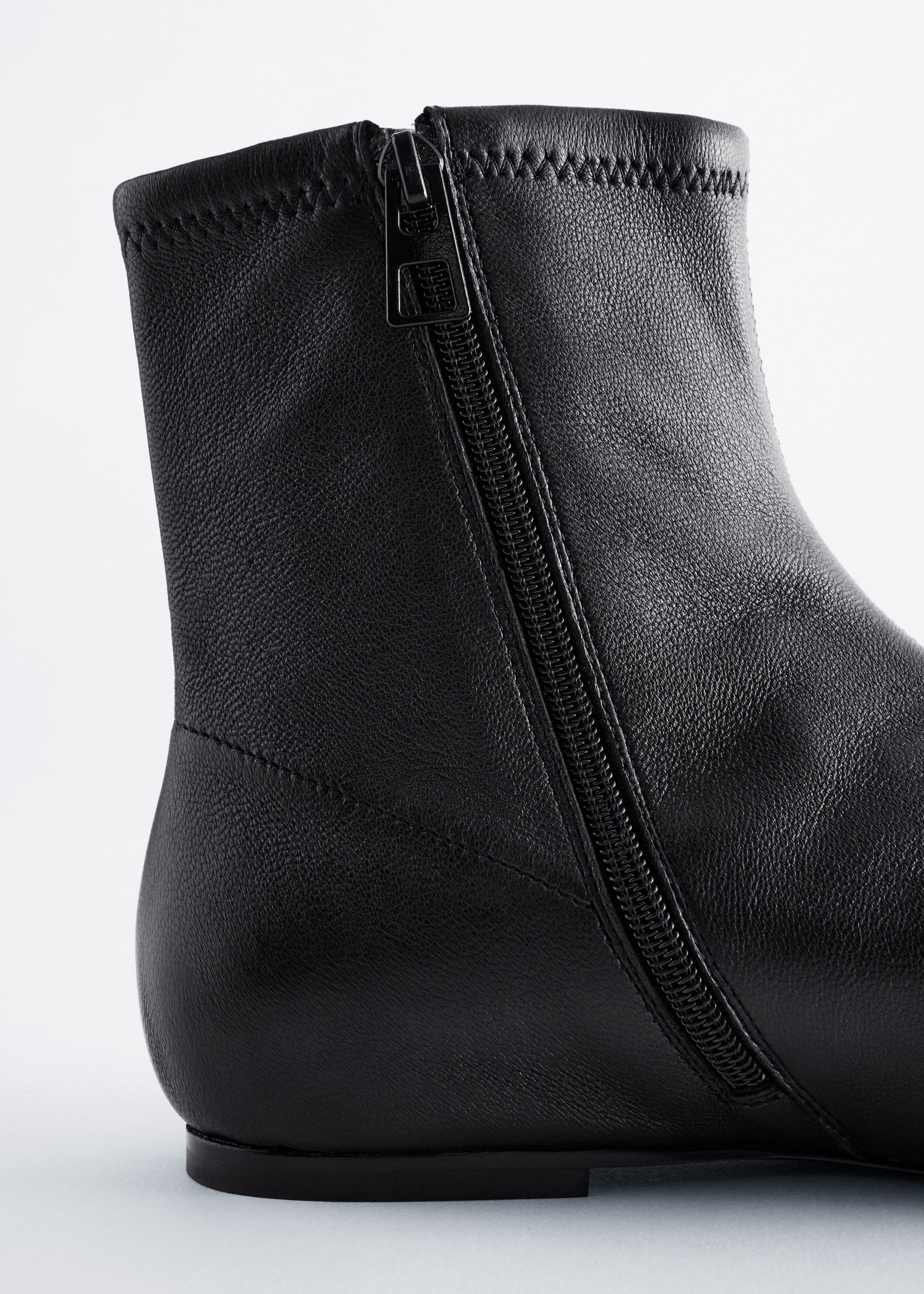 Leather Sock Boots - Black - Still Life