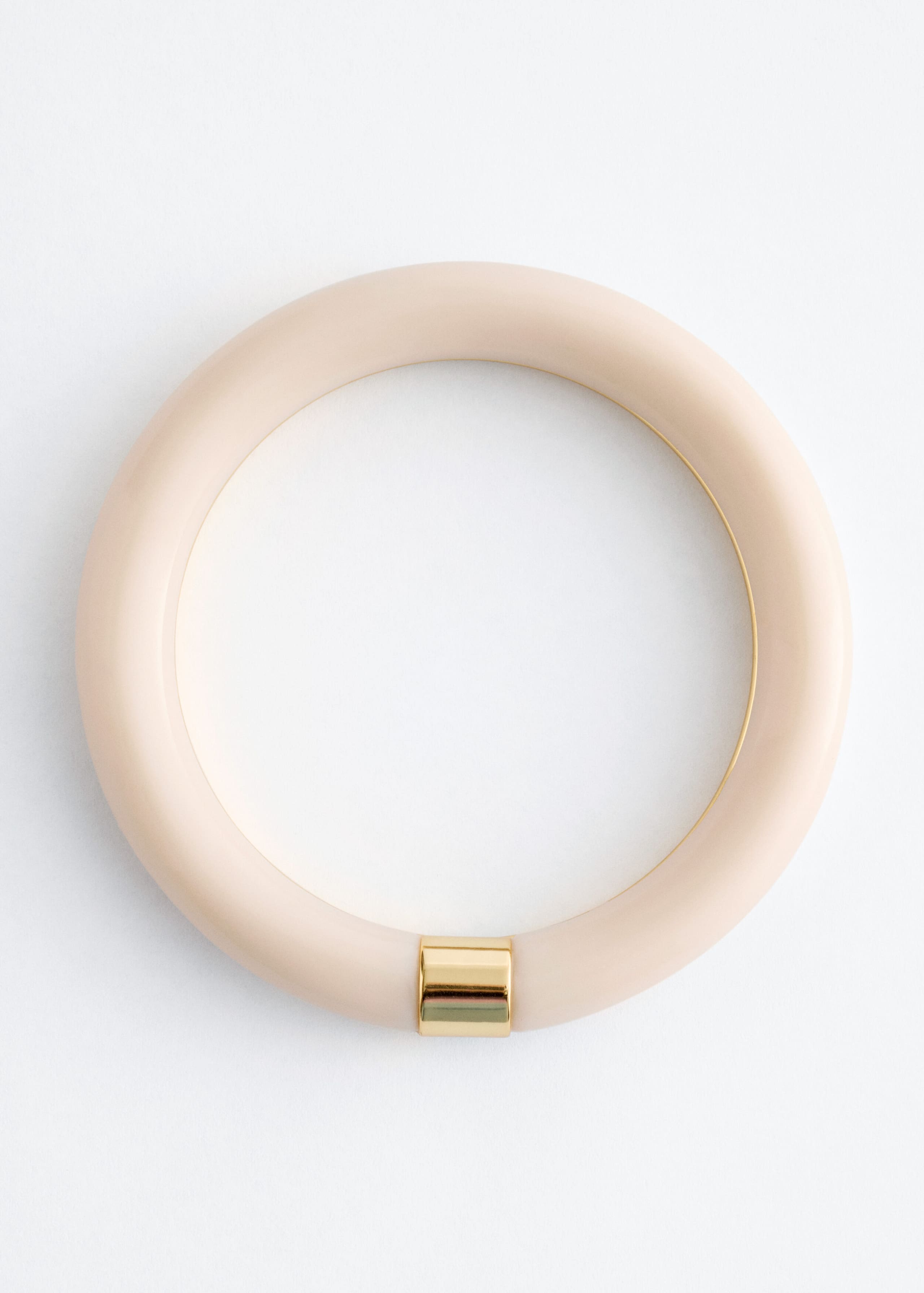 Contrast Metal Resin Bangle - Black/Gold - Still Life