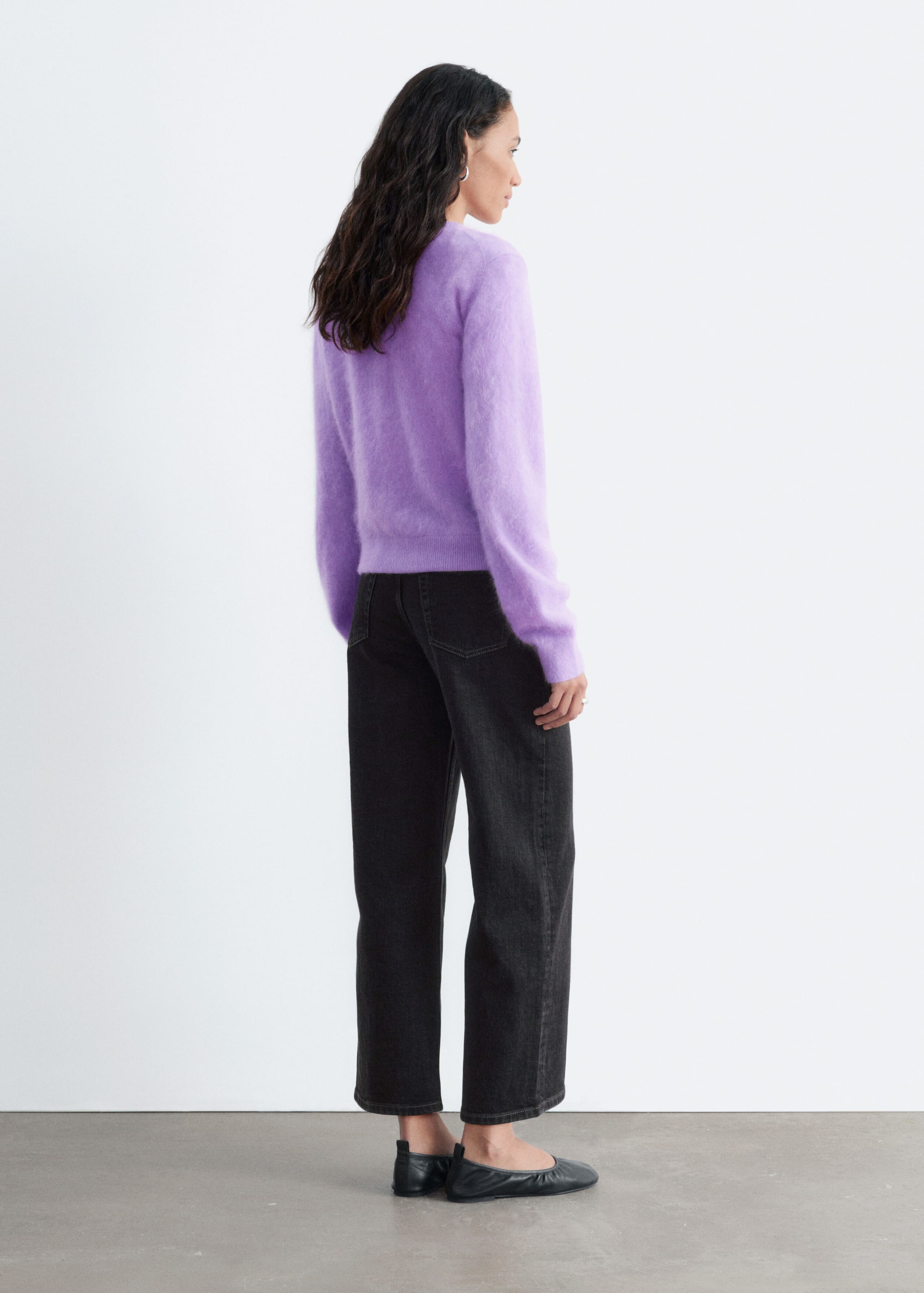 Cropped Wide-Leg Jeans - Mid blue - Lookbook