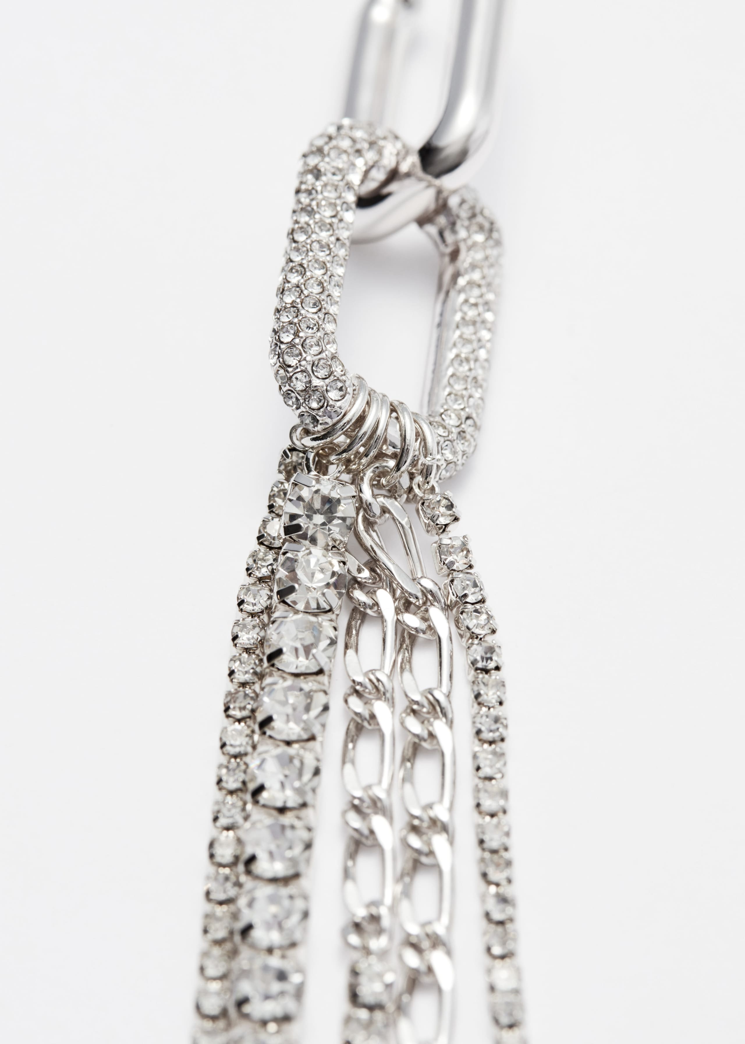 Crystal Chain Earrings - {{variantName}} - Descriptive Detail