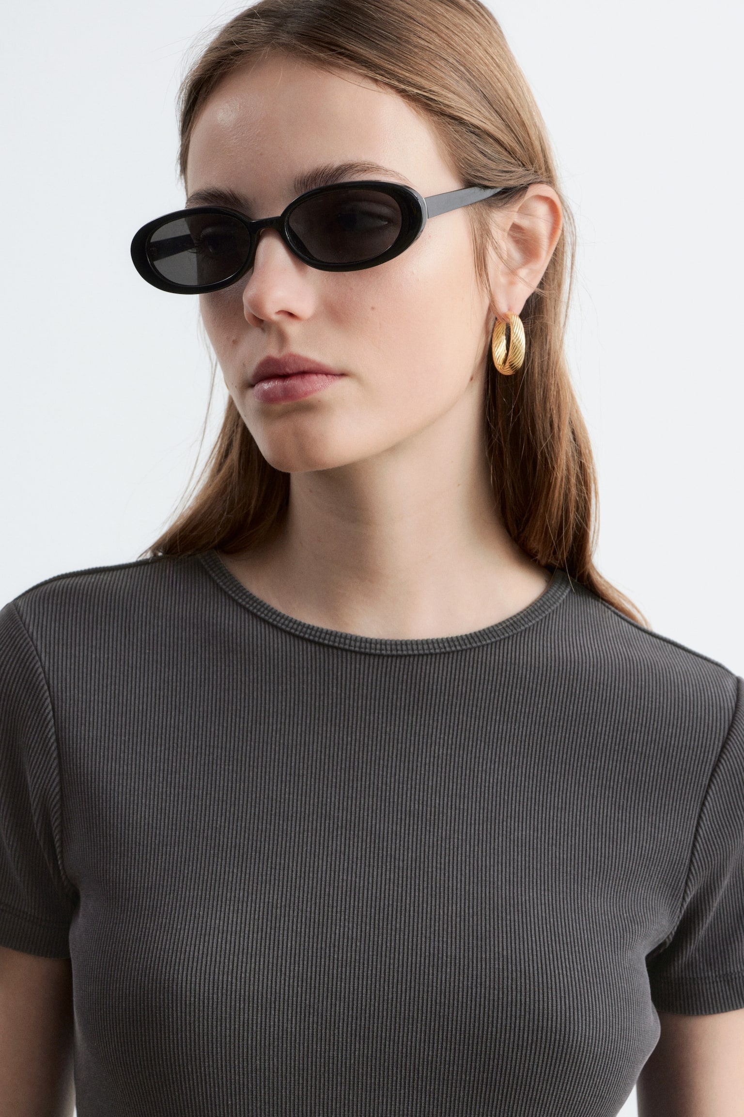 Dżersejowa sukienka midi - Czarny/Niebieski/Przydymiony szałwiowy - 7