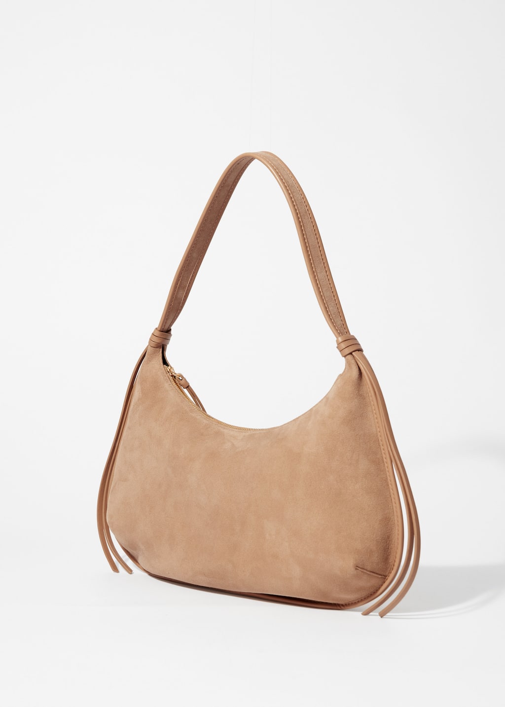 Image of Fringed Suede Shoulder Bag
