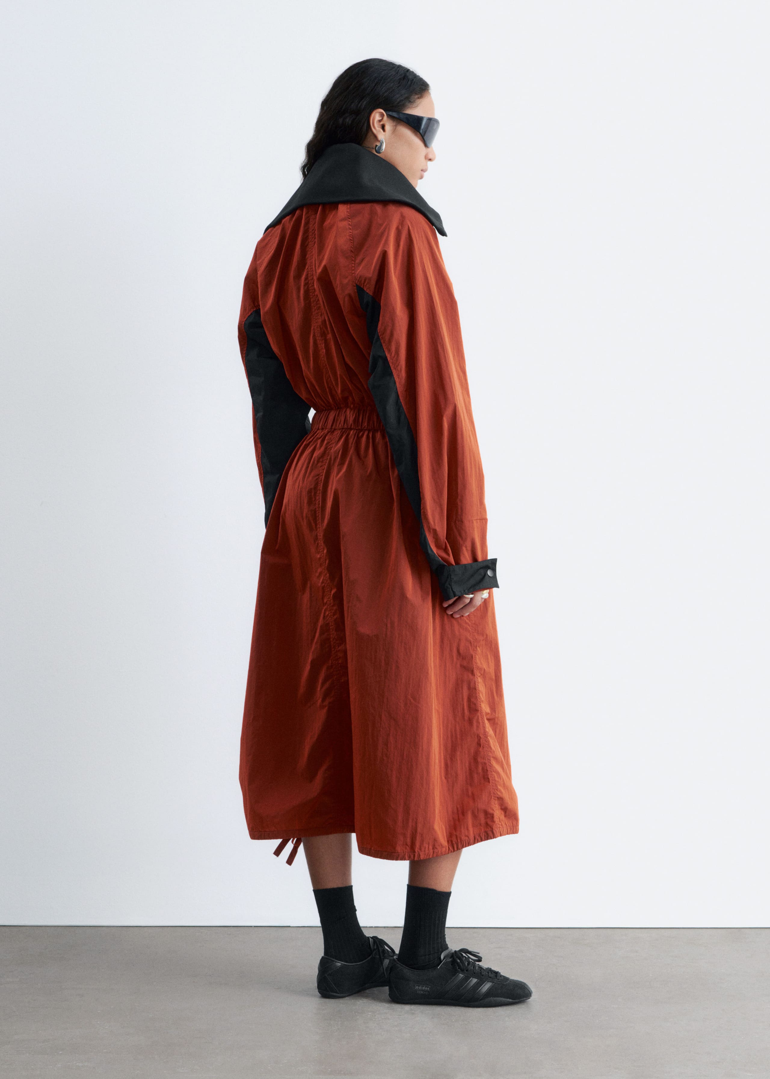 Image of Technical Drawstring Midi Dress