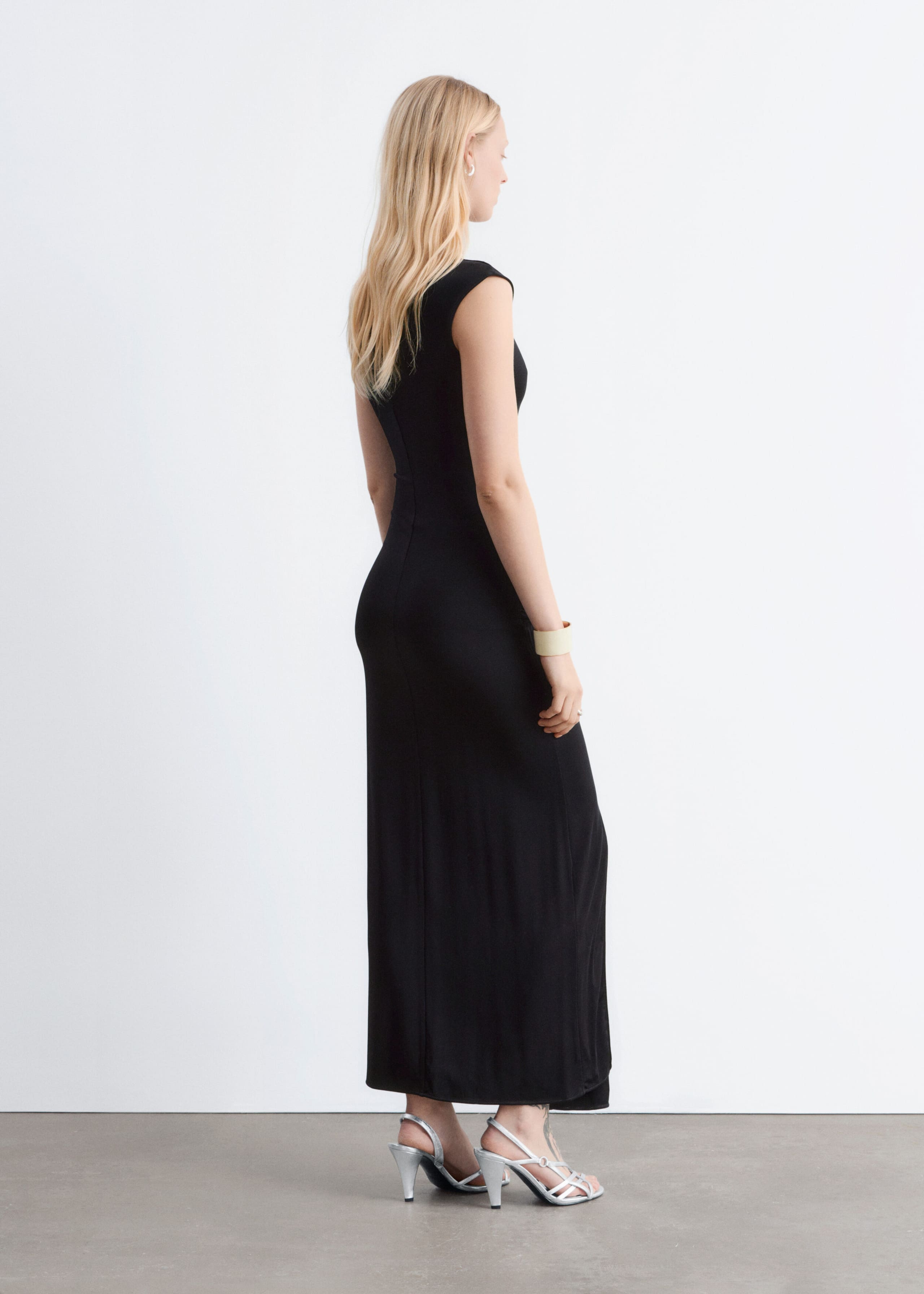 Image of Wrap-Front Midi Dress