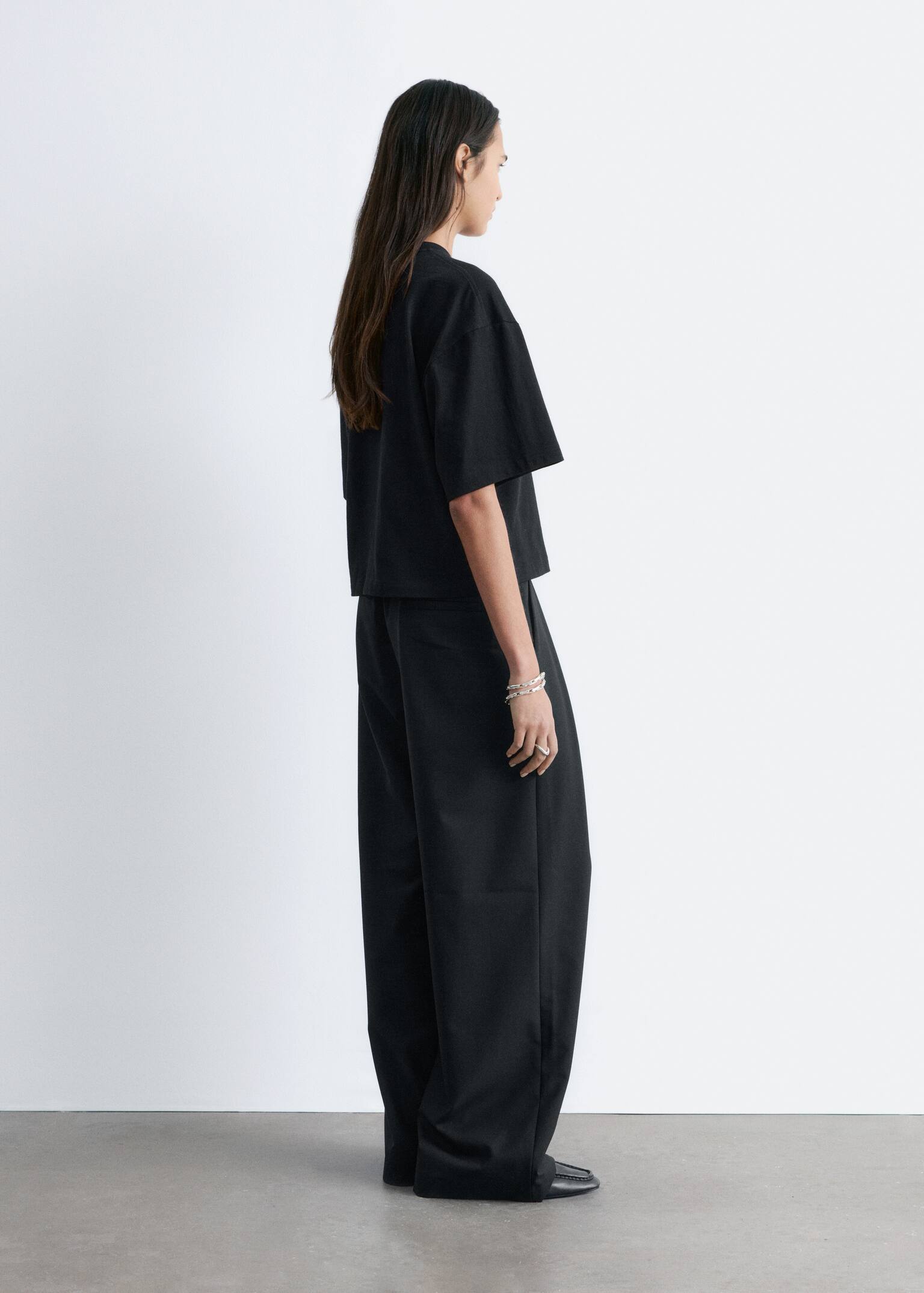 Boxy T-Shirt - Black/White - 8