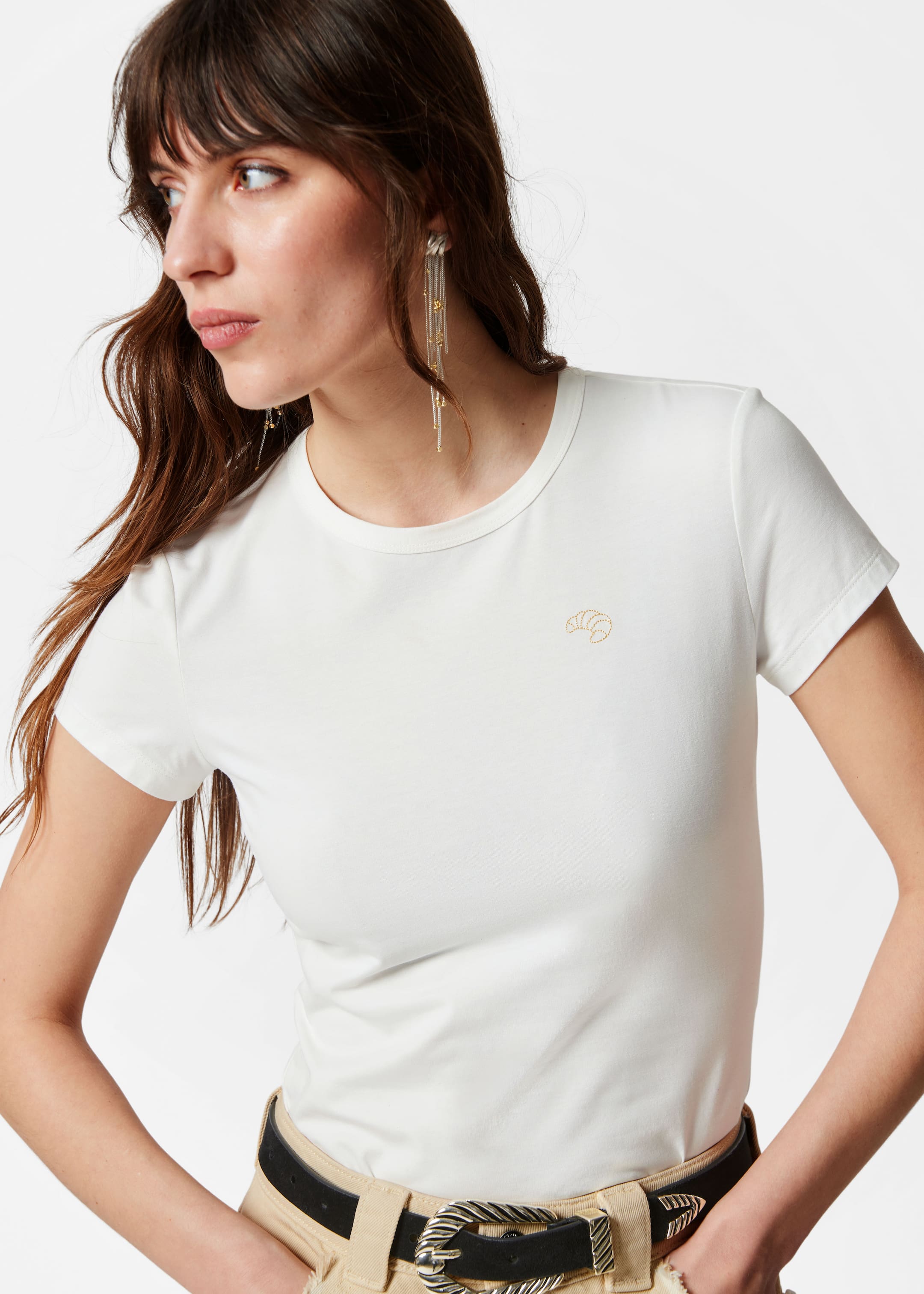 Agrandir l'image: T-shirt brodé - Blanc - FEMME | H&M FR 1