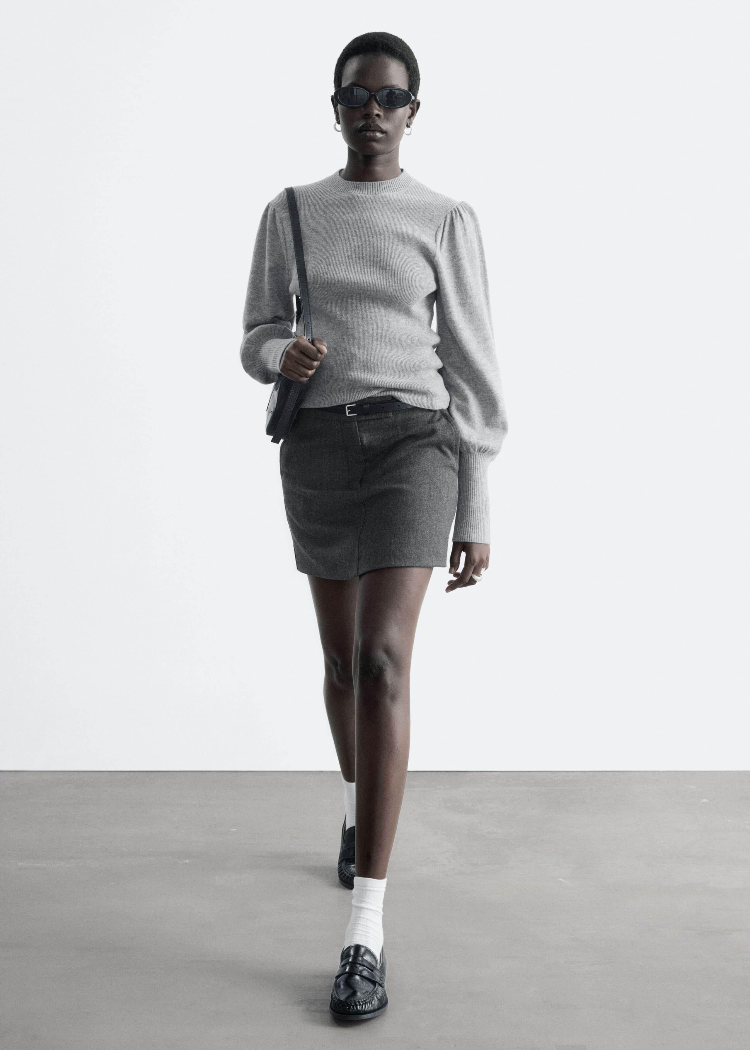 Wollen top - Grijs - Lookbook