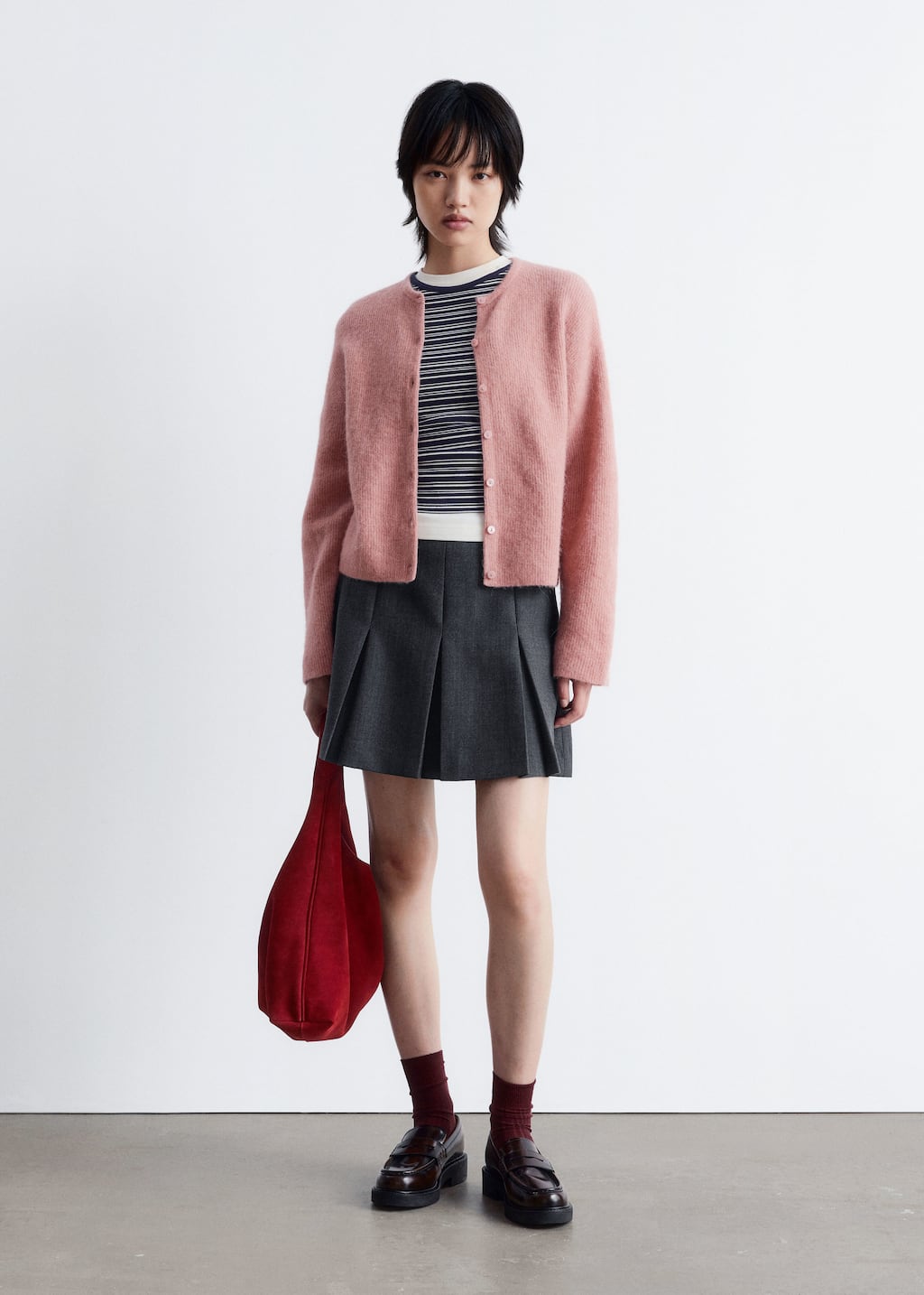 Image of Alpaca-Blend Knitted Cardigan