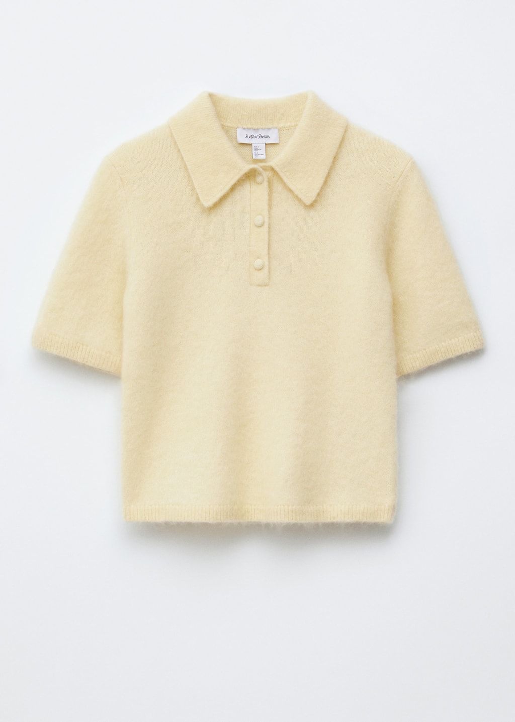 Image of Brushed Knit Polo T-Shirt