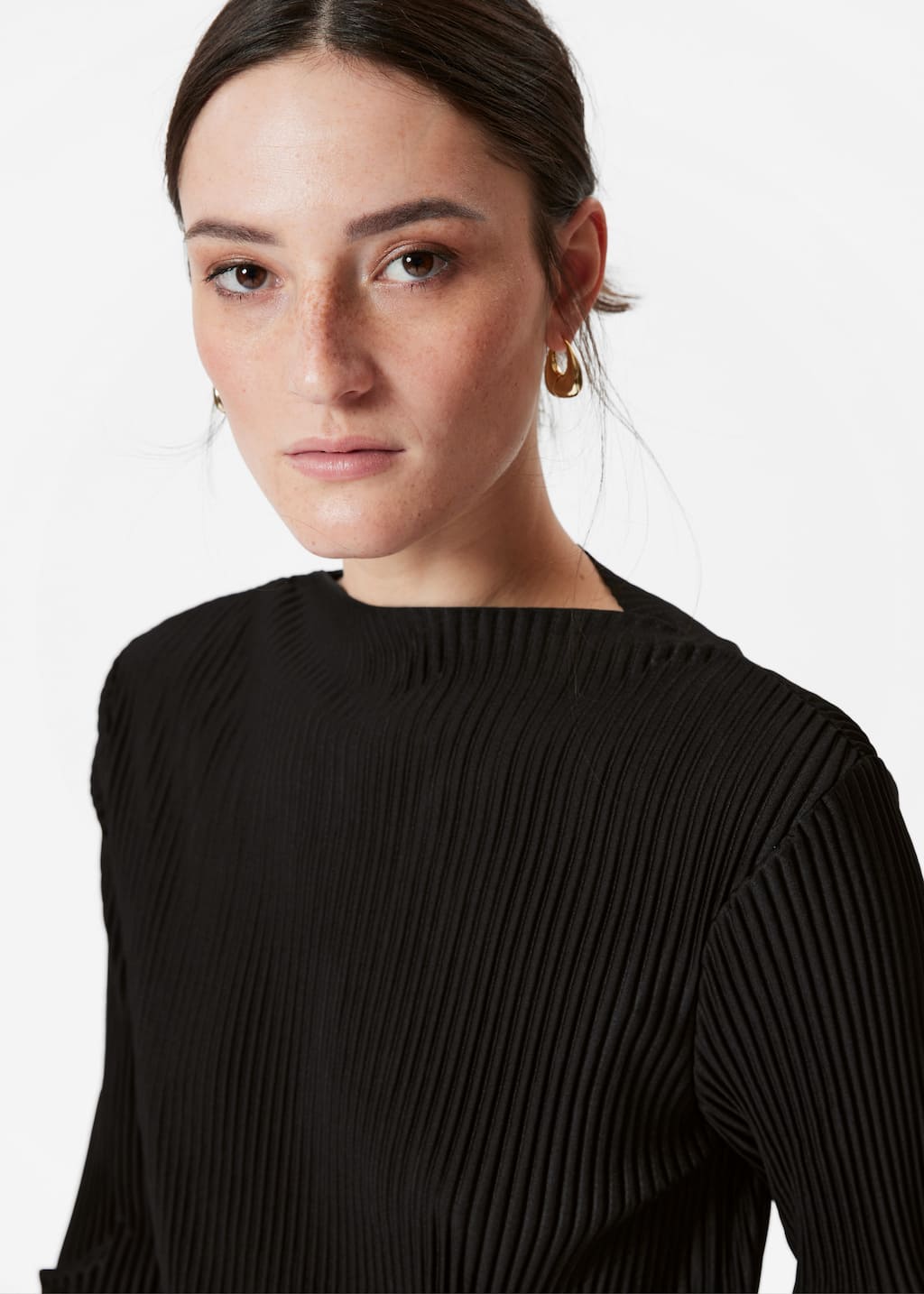 Chunky Bell Hoops - Silver - Lookbook
