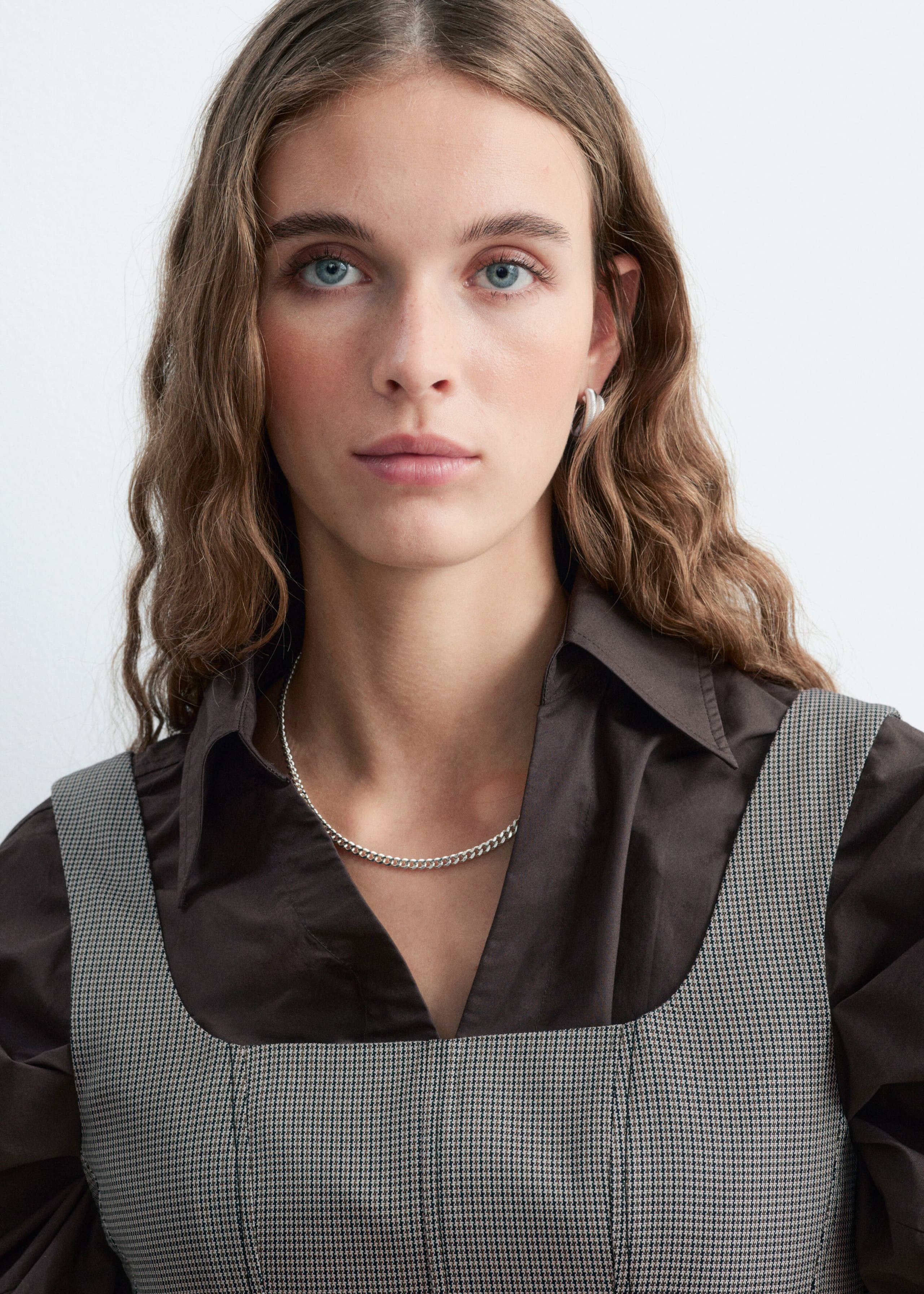 Korte korsetjurk - Grijs/geruit - Lookbook