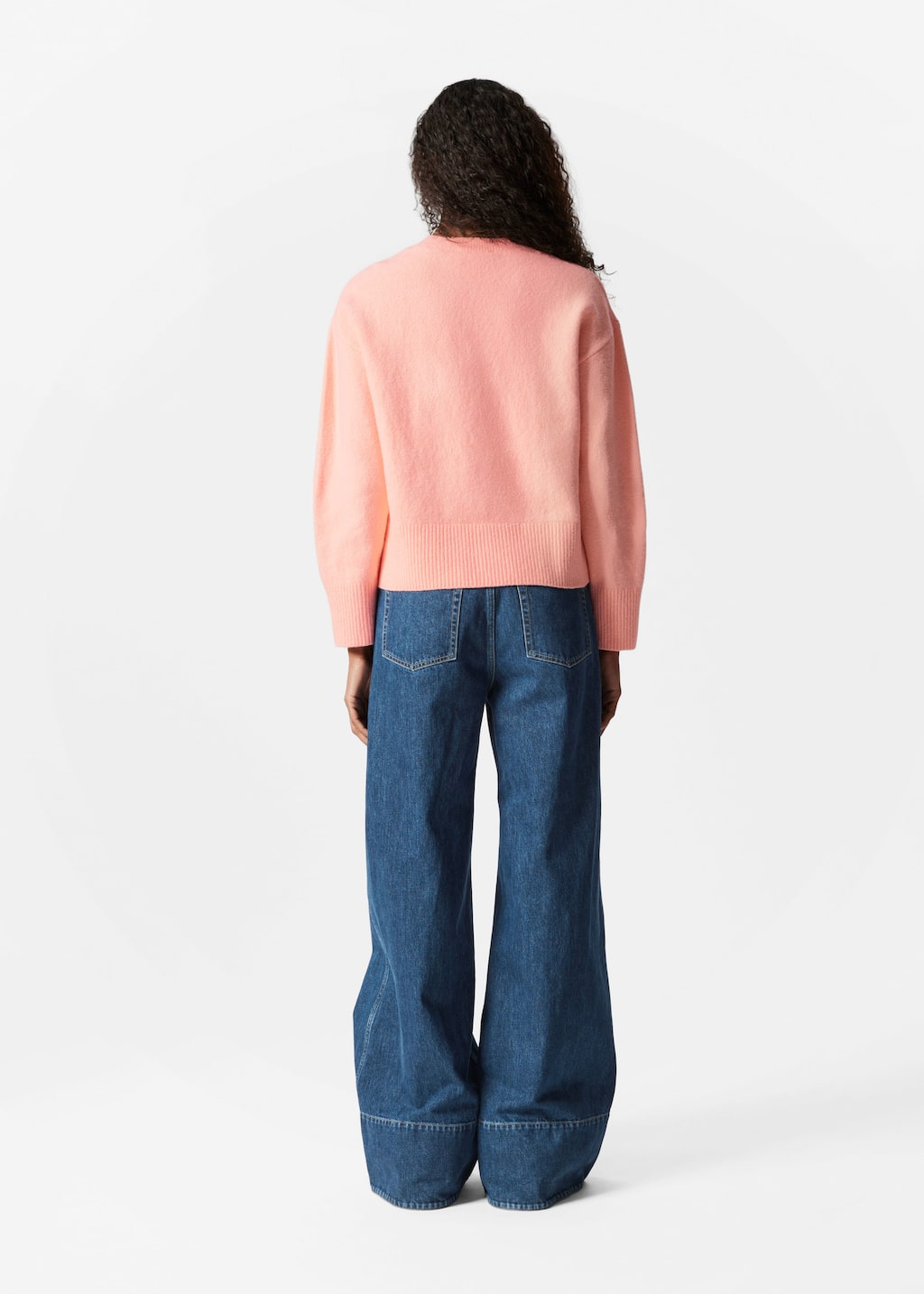 Pull décontracté en maille - Bleu marine - Lookbook