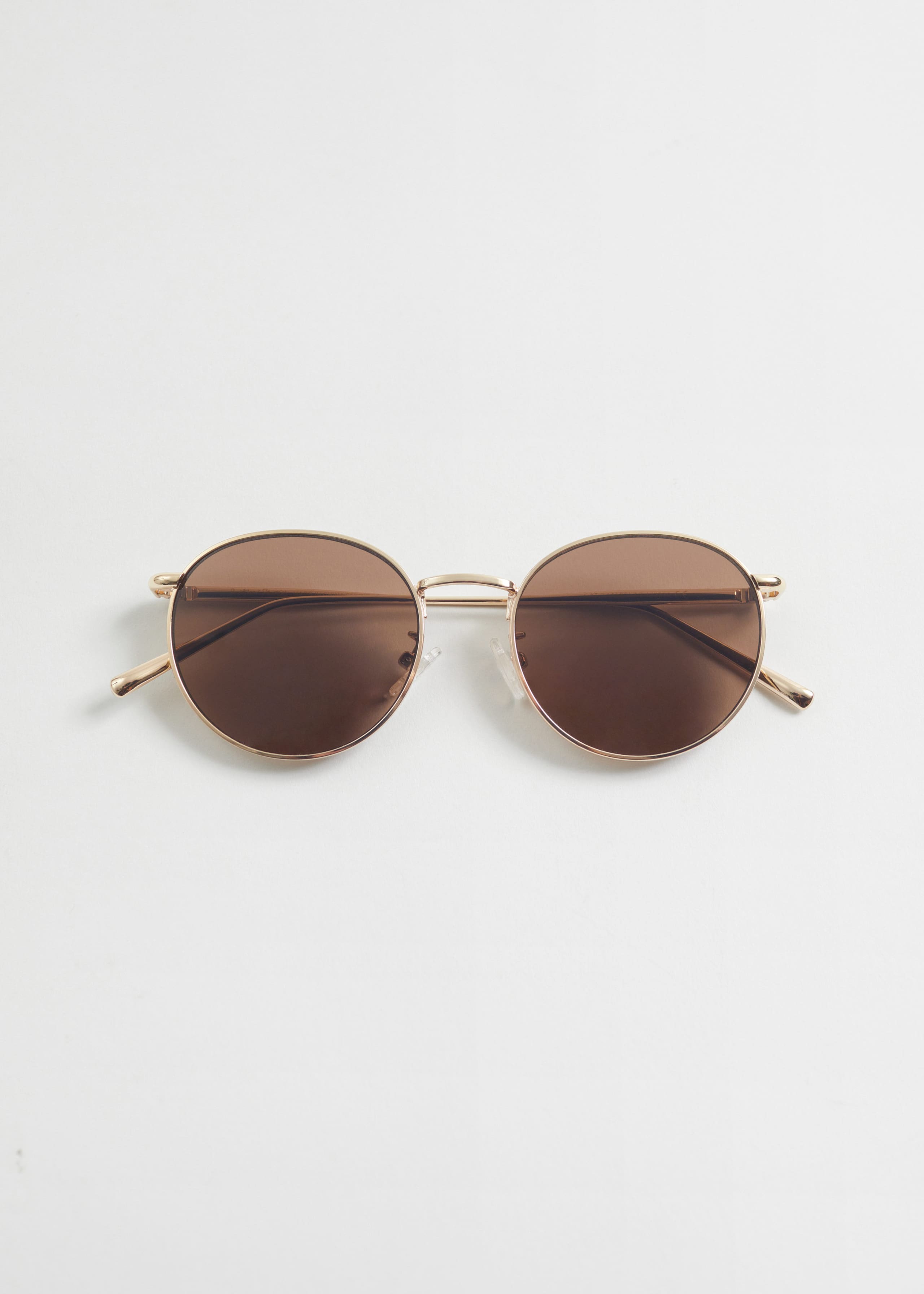 Oval Slim Frame Sunglasses - Silver - Still Life