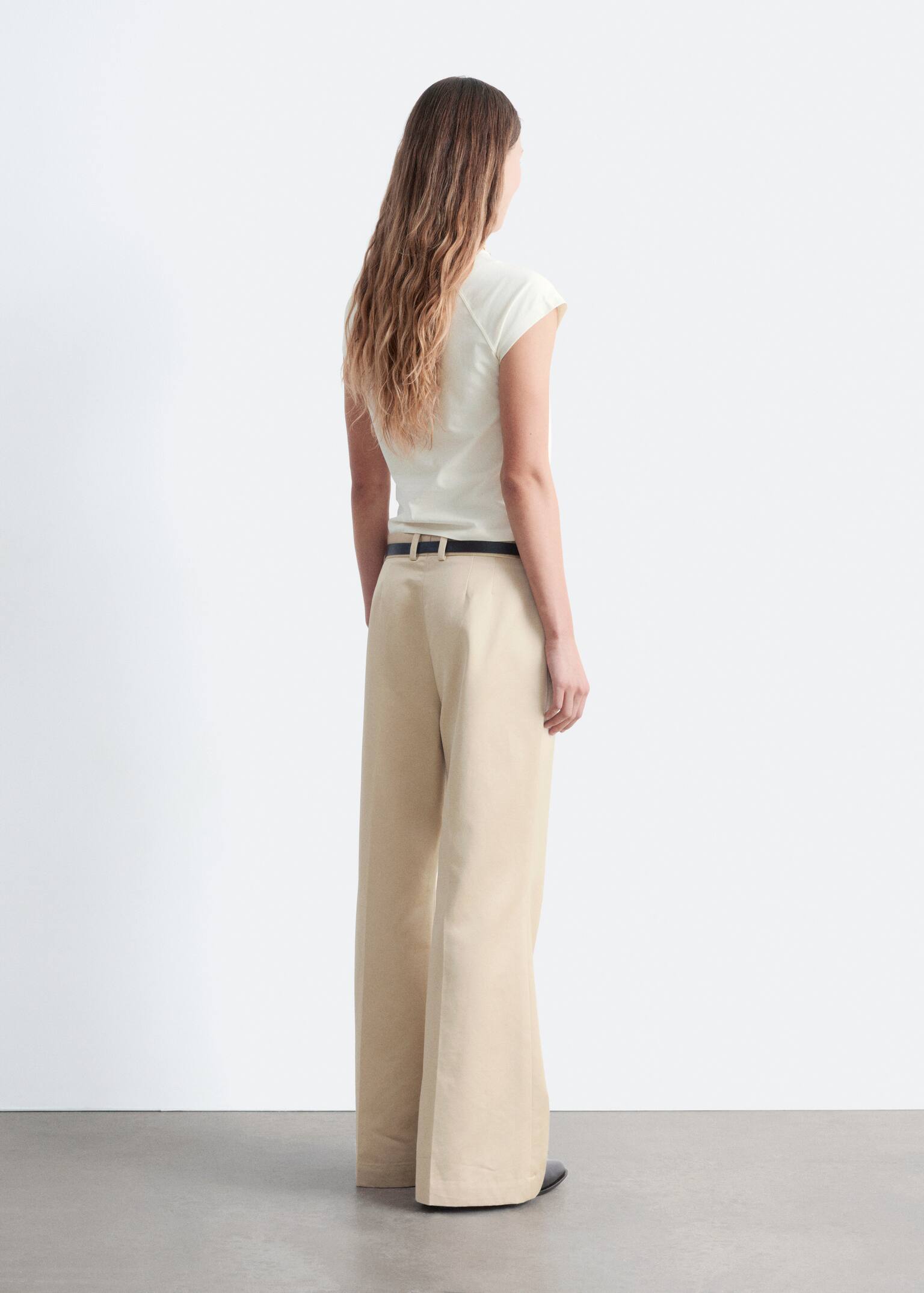 Figursyet T-shirt med raglanærmer - Hvid/Lysegrå melange - 3