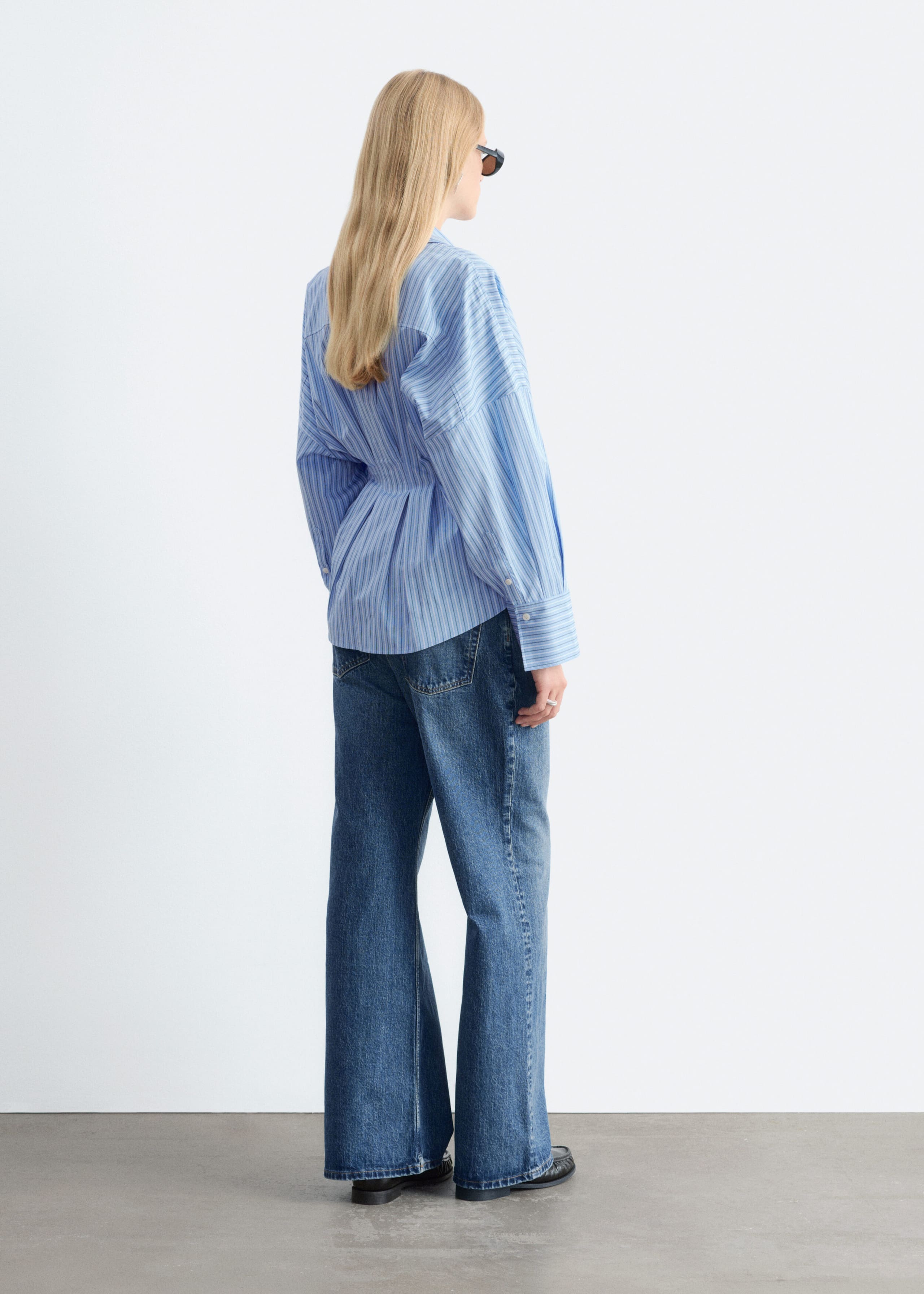 Fitted-Waist Cotton Shirt - White - Lookbook