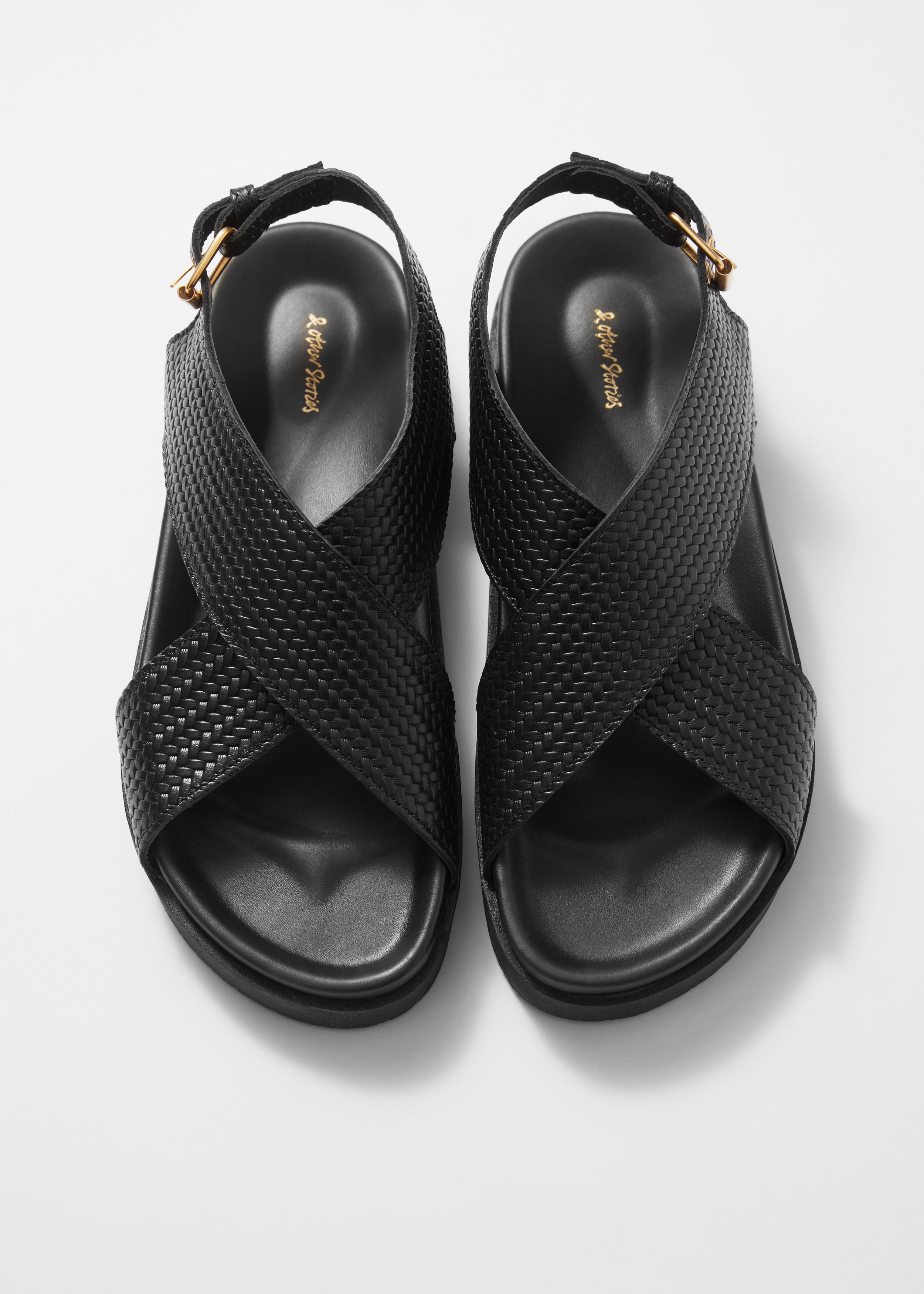 “& Other Stories” Chunky Leather Gladiator Sandals Black Chunky Leather Gladiator Sandals - Black - & Other Stories BE