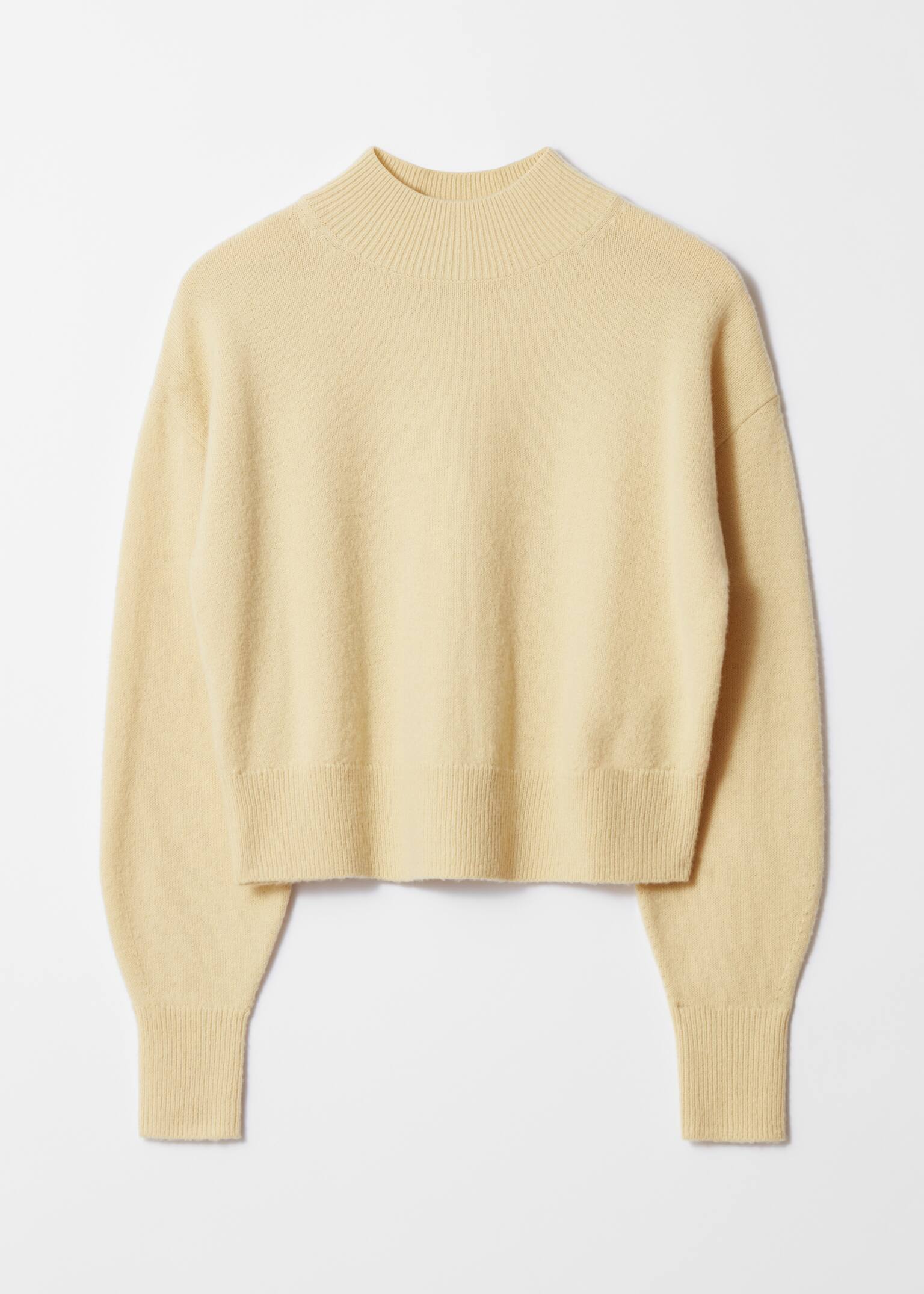 Pullover mit Stehkragen - Hellgelb/Dunkelblau/Rosa - 2