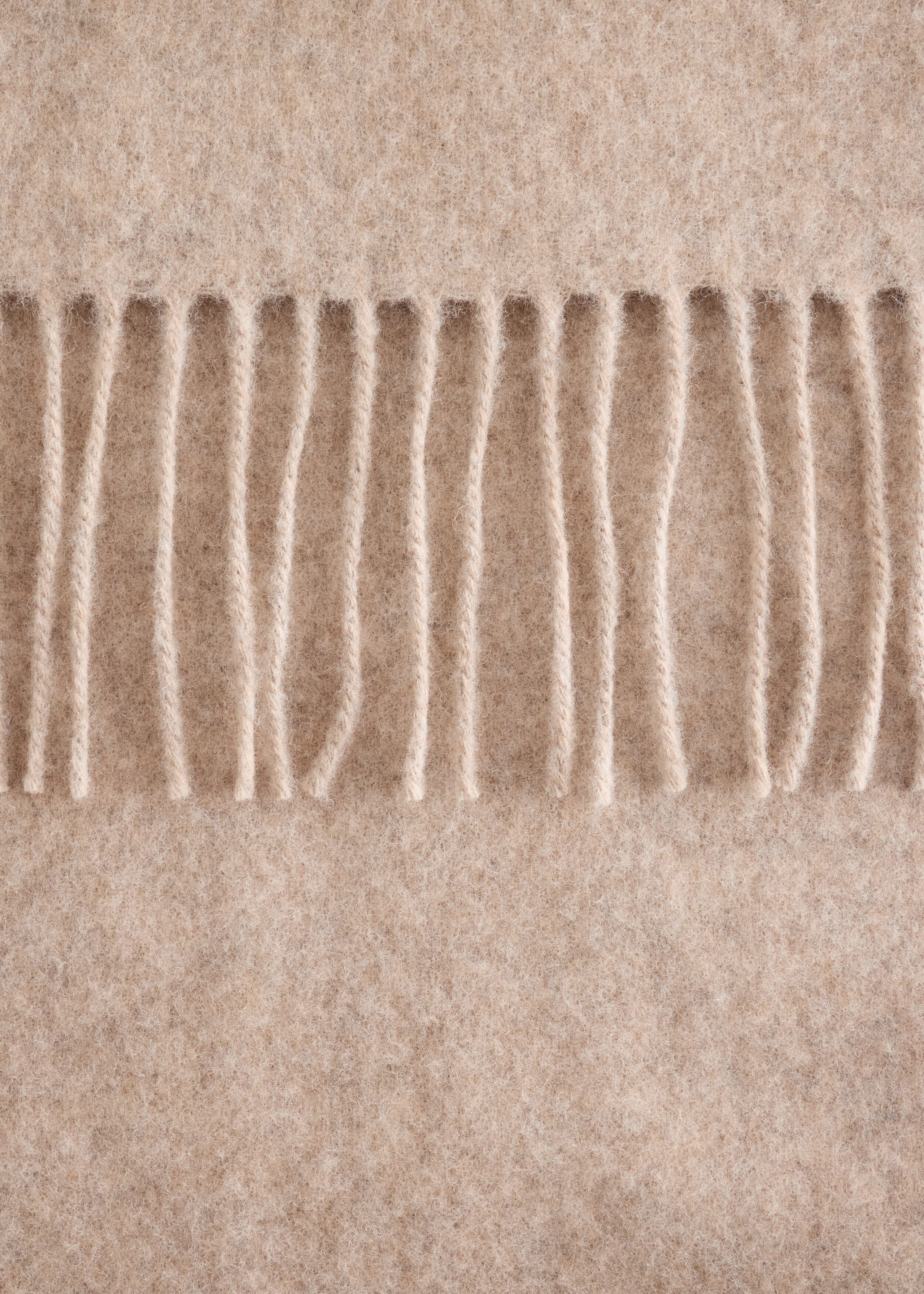 Fringed Wool Blanket Scarf Mole