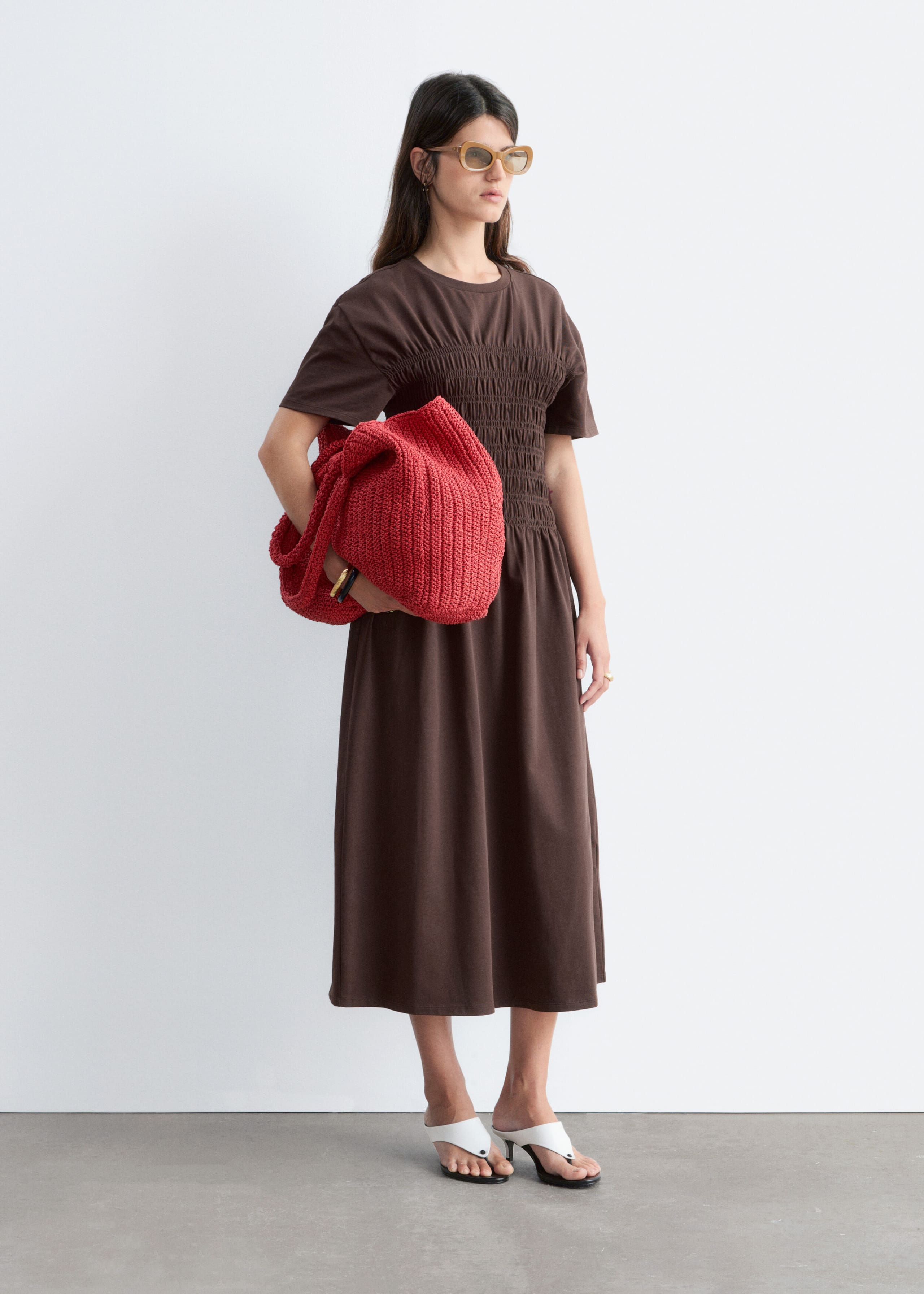 Image of Smocked Midi Dress