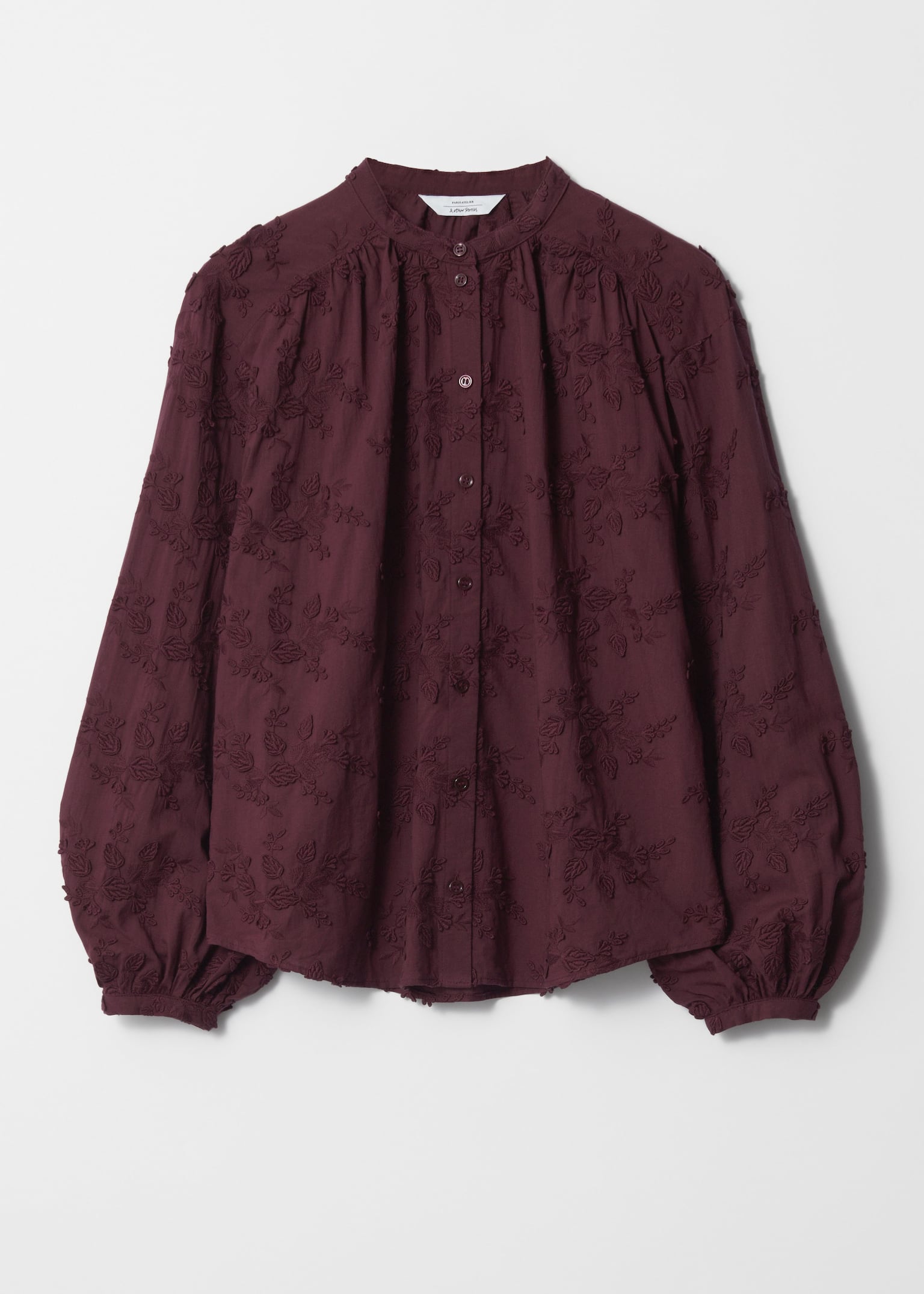 Virágos, bő szabású blúz - Dark Red/Fehér/Sötétvörös/Petrolkék/Poros rózsaszín hímzés/Black/Navy/Purple/Beige