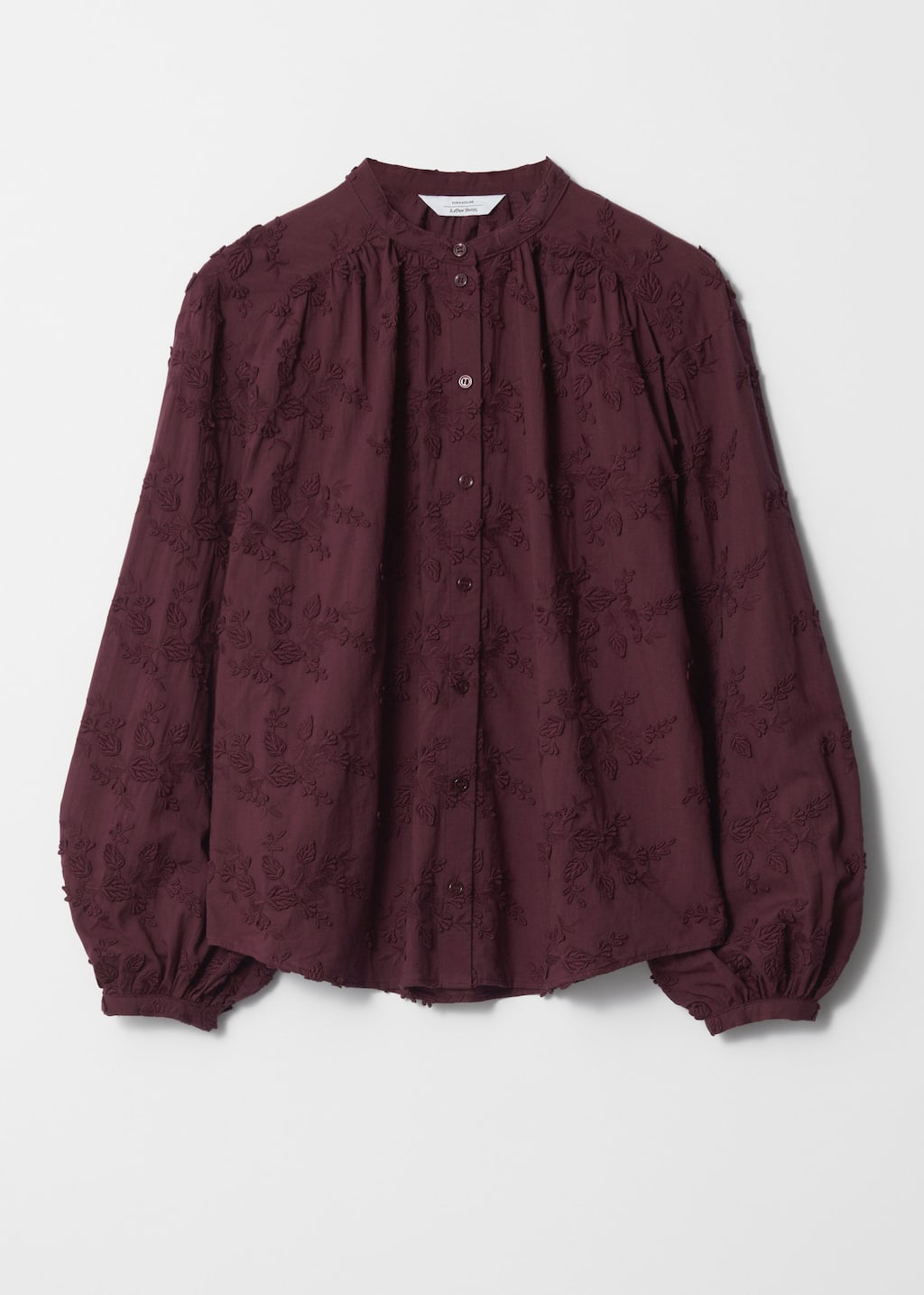 Voluminous Floral-Appliqué Blouse - Black - Still Life