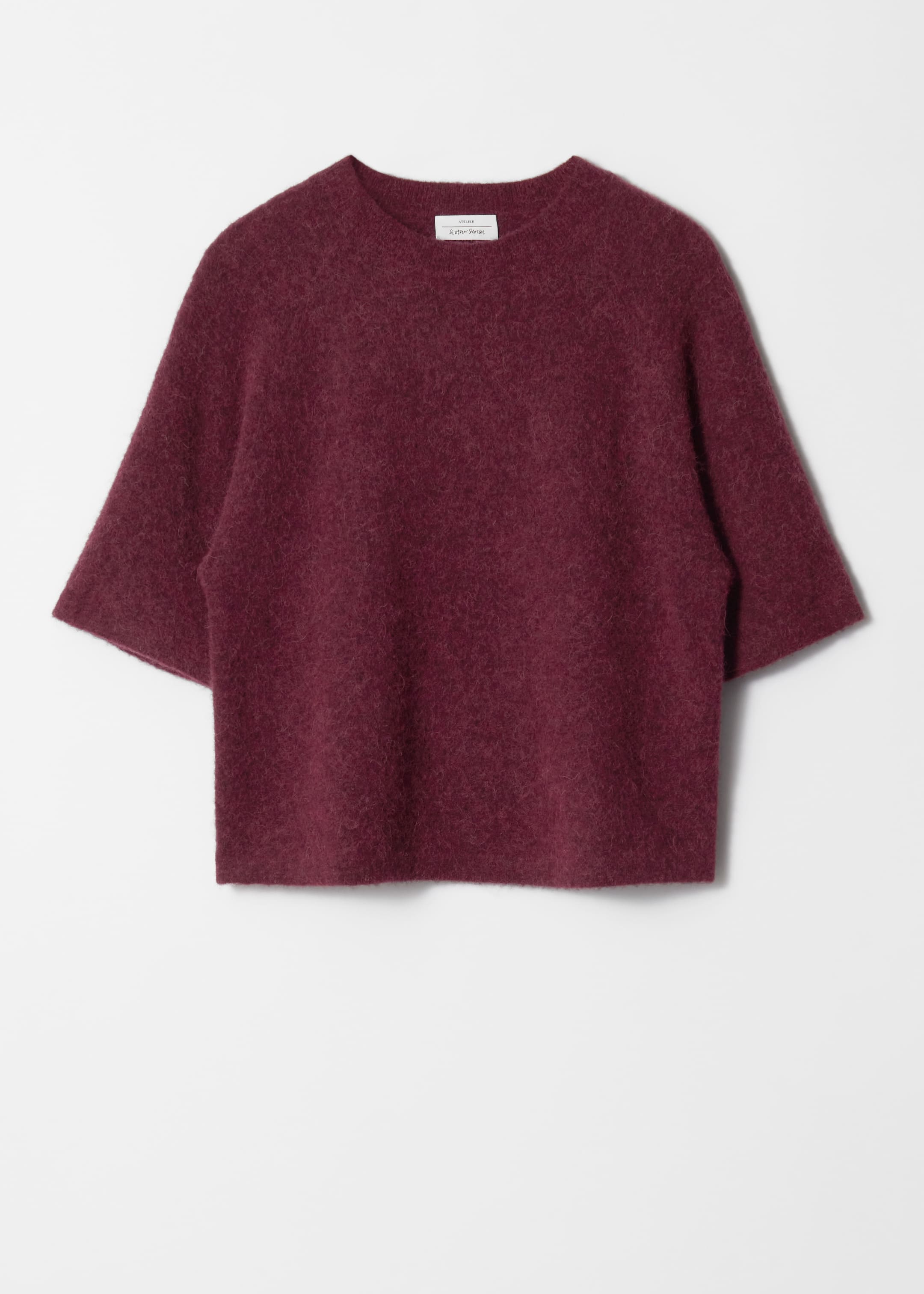 Se større billede: Strikket top i alpakablend - Bordeaux - DAME | H&M DK 6