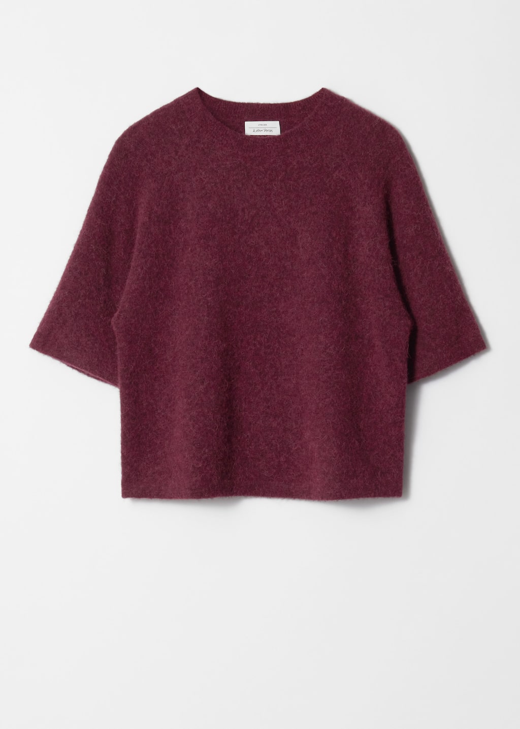 Image of Stickad topp i alpackablandning
