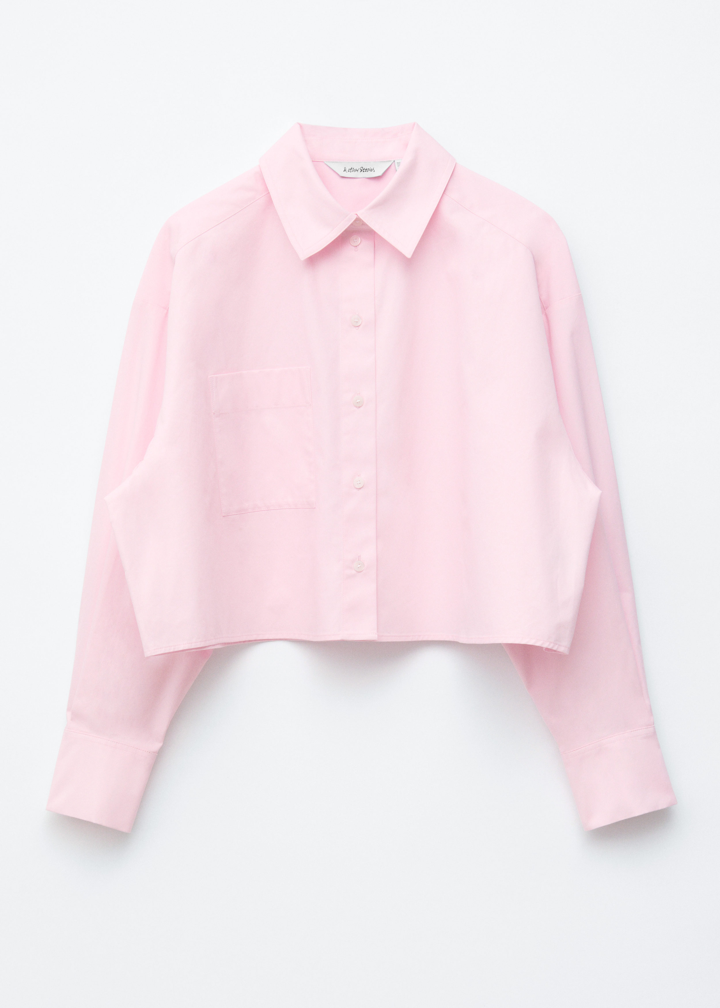 Cropped Oversized Cotton Shirt
