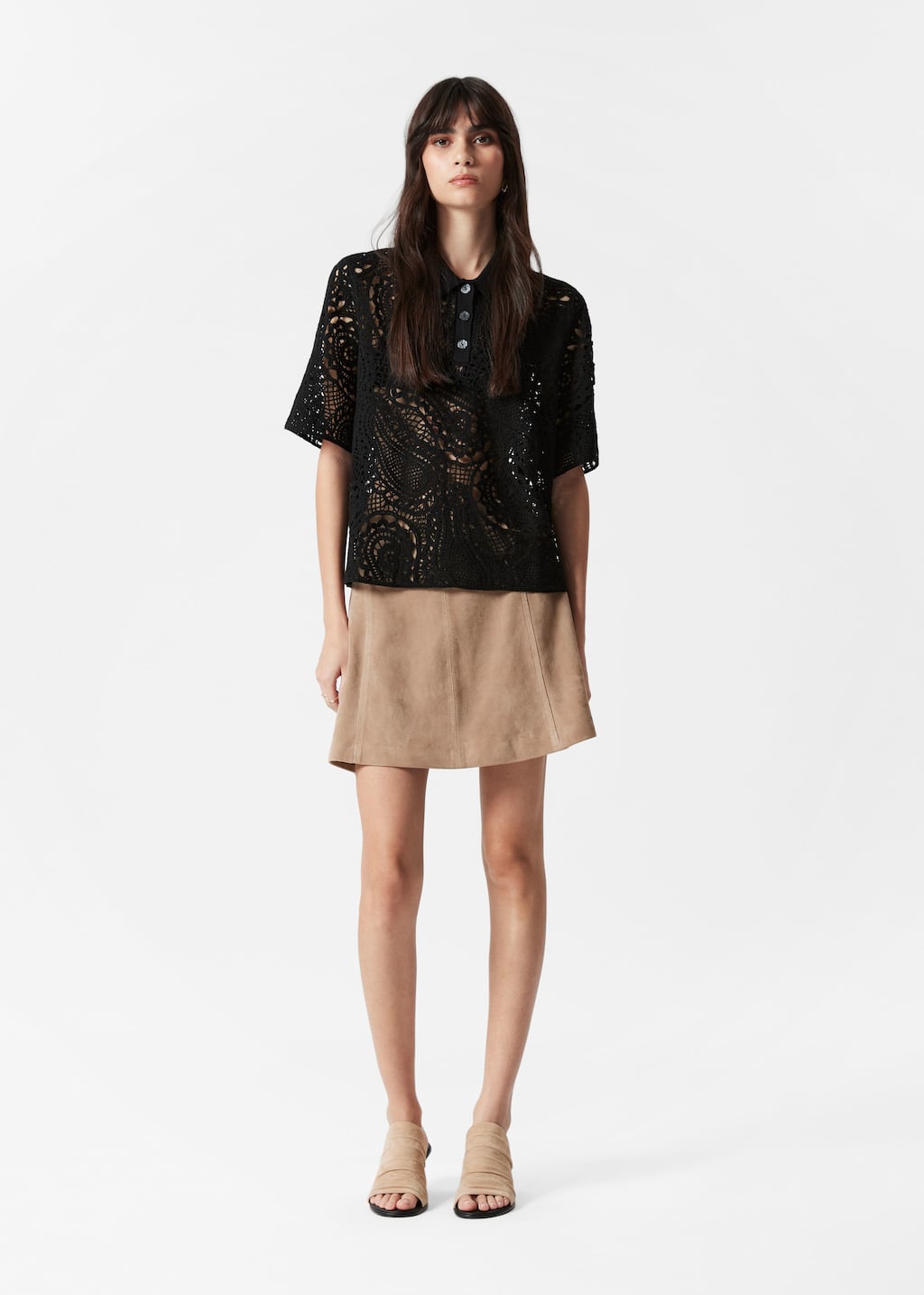 Image of Crochet Polo Top