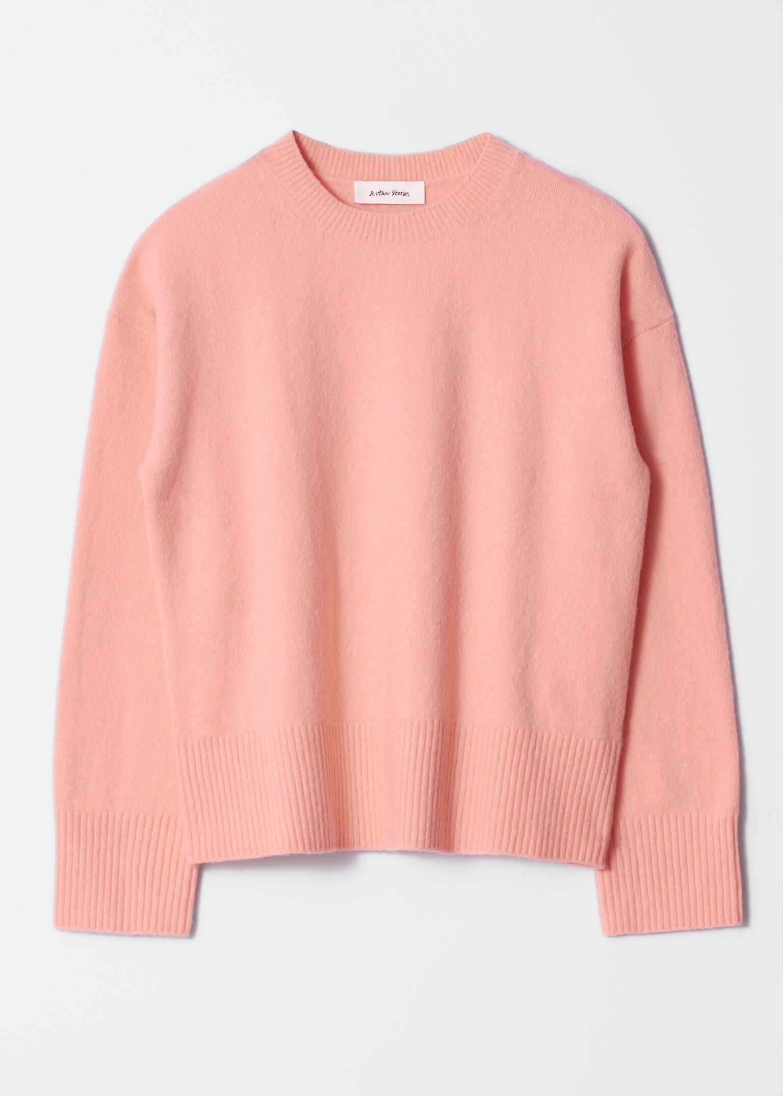 Jersey de punto y corte holgado - Melocotón/Beige topo/Rosa empolvado/Marrón oscuro/Rojo oscuro/Lila/Gris jaspeado/Azul oscuro/Blanco/Negro/Topo/Rosa cereza/Rojo/Azul marino/Caqui