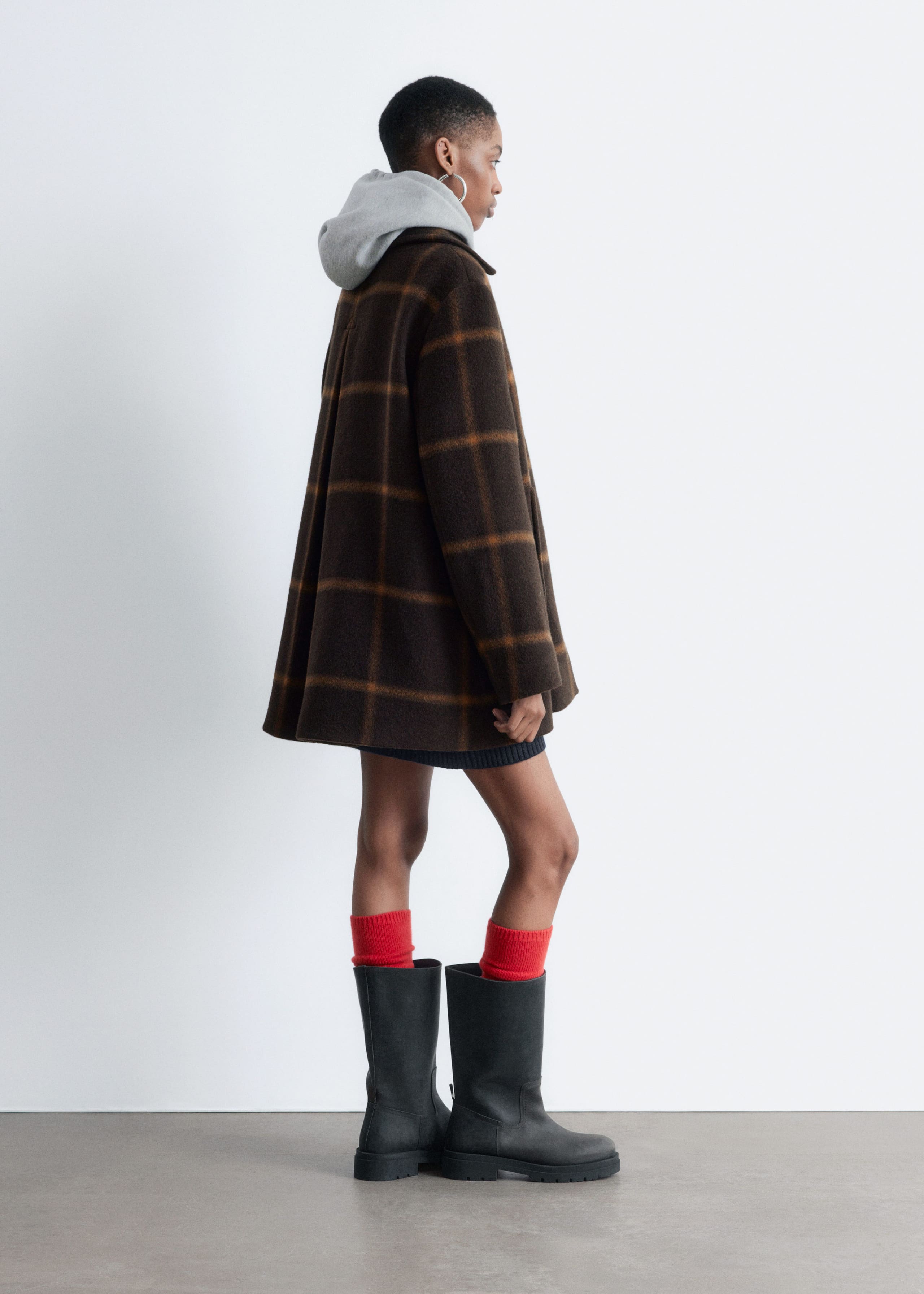 Image of A-line Wool Coat