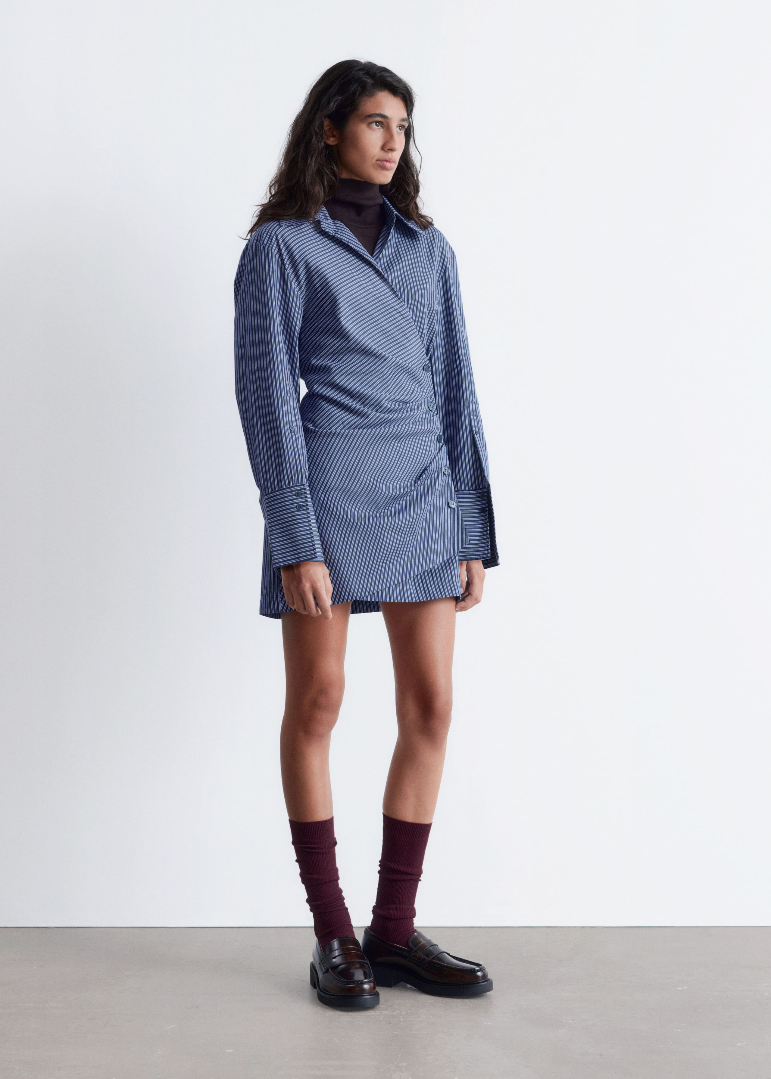 Image of Minivestido camisero cruzado