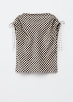 Bruine/witte gingham-ruit