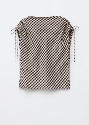 Bruine/witte gingham-ruit
