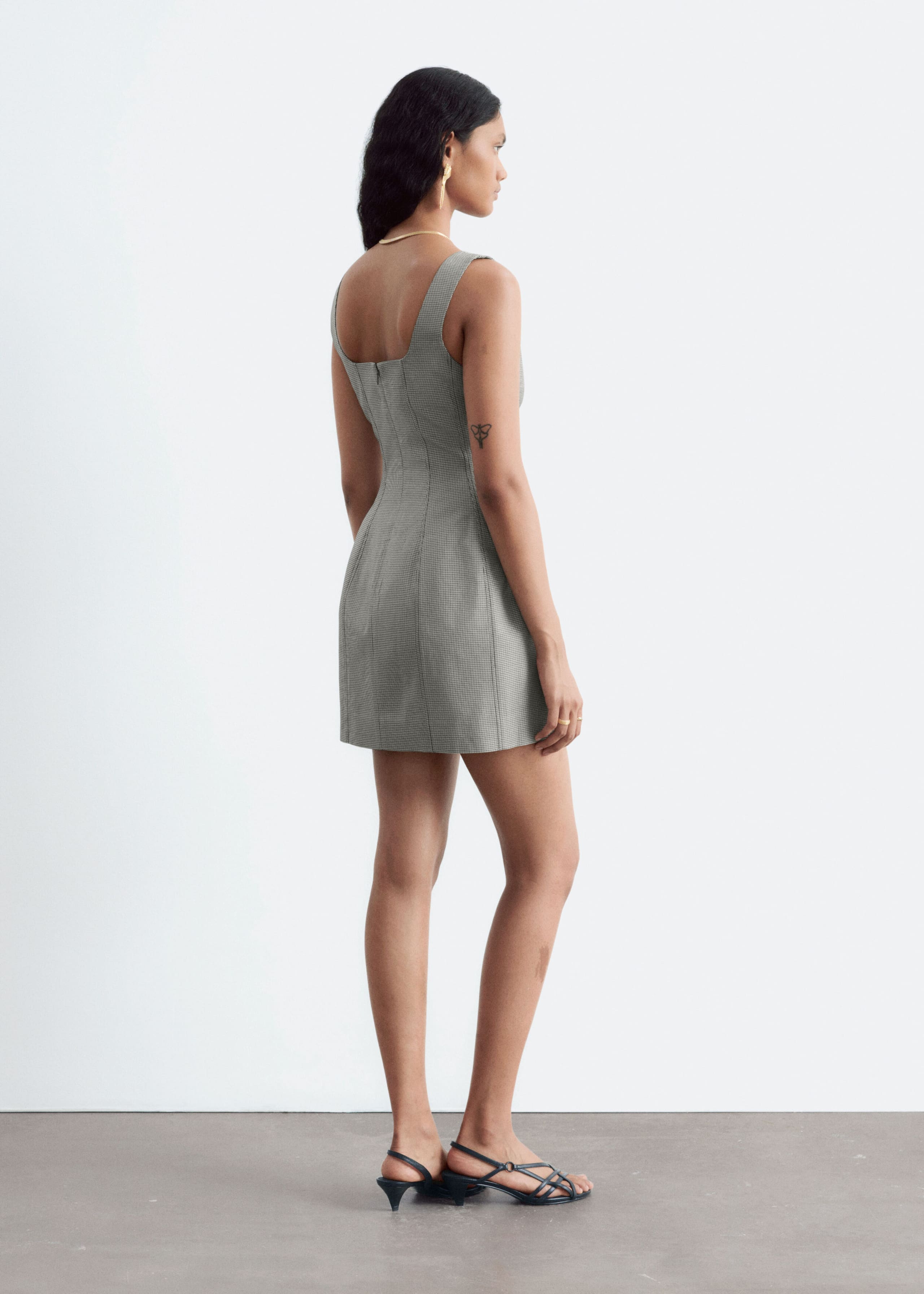 Corset Mini Dress - Black - Lookbook