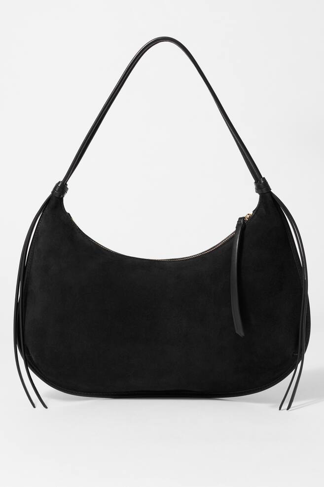Fringed Tote Bag - Black - 1
