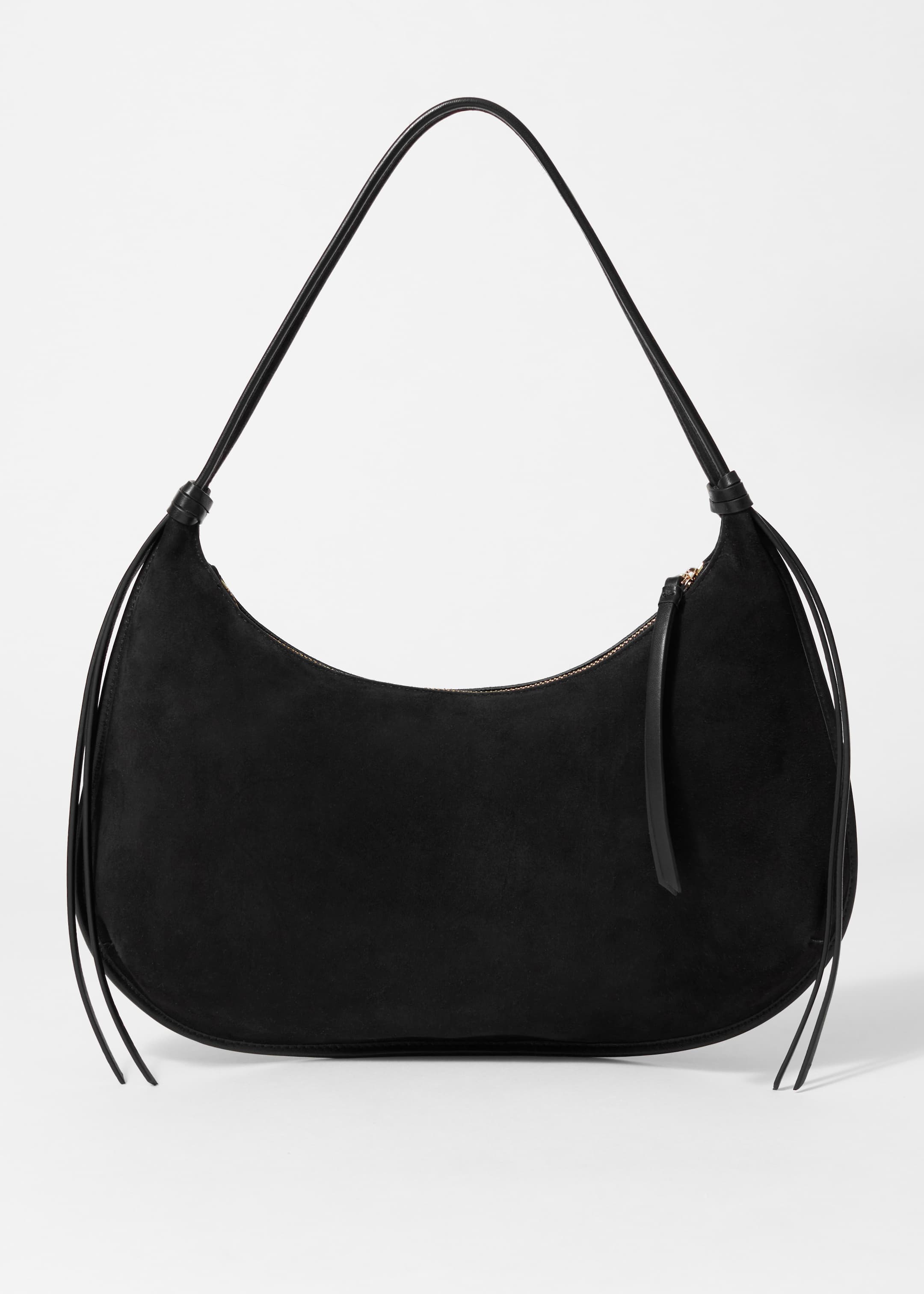 Grösseres Bild ansehen: Tragetasche aus Veloursleder mit Fransen - Schwarz - DAMEN | H&M CH 2