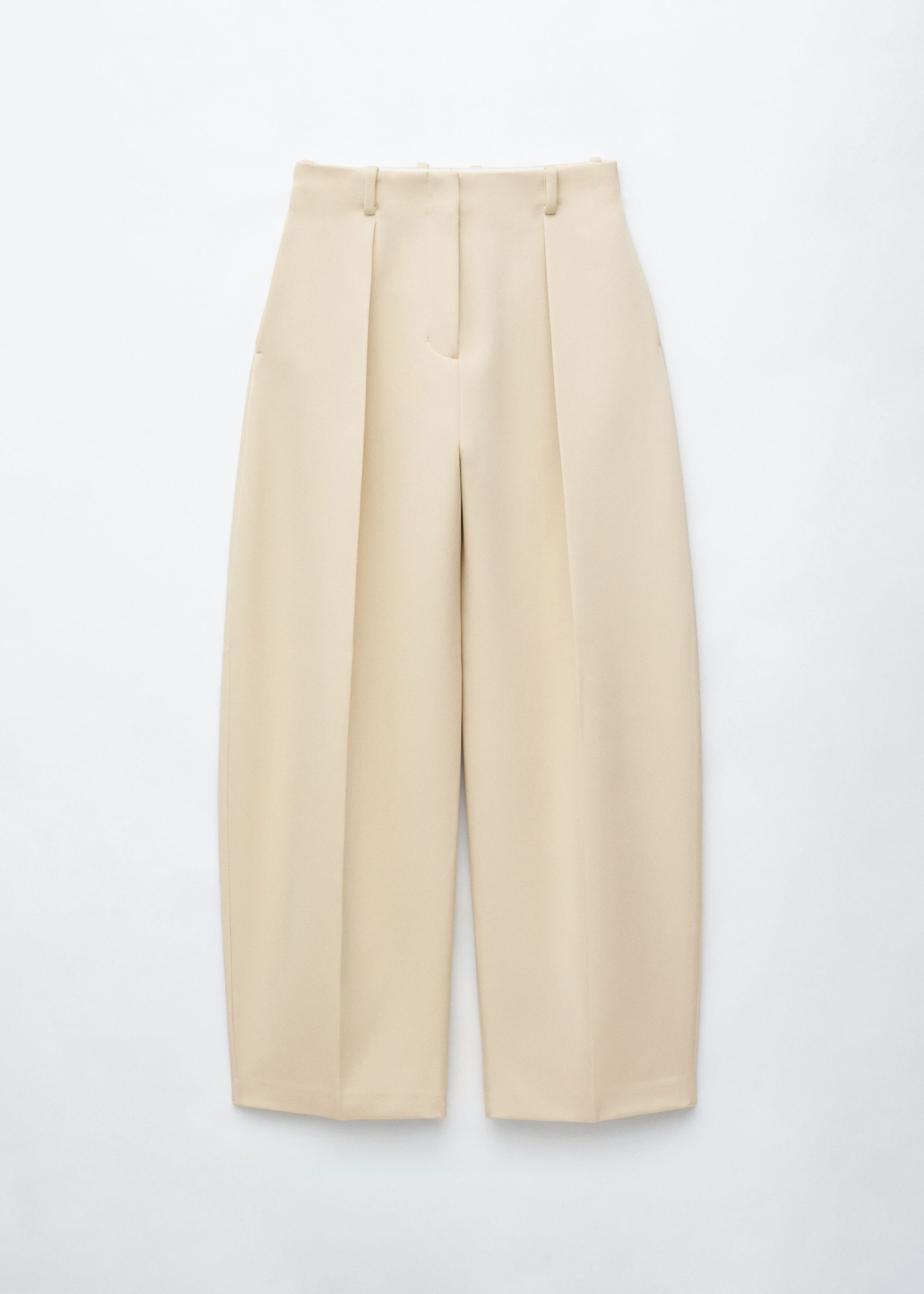 Sculptural Pleat Trousers - Cream - Still Life
