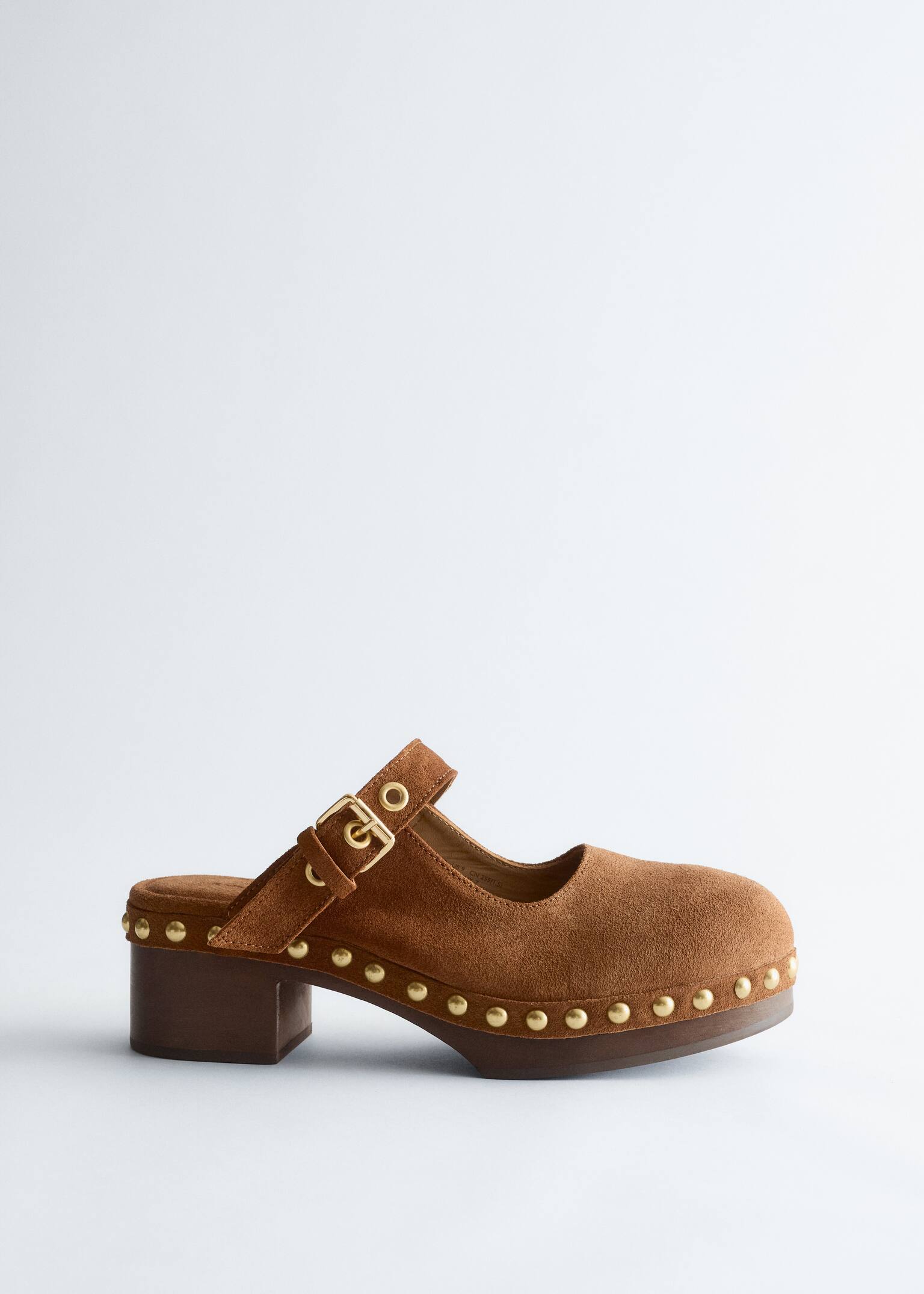 Mary-Jane Leather Mules - Brown
