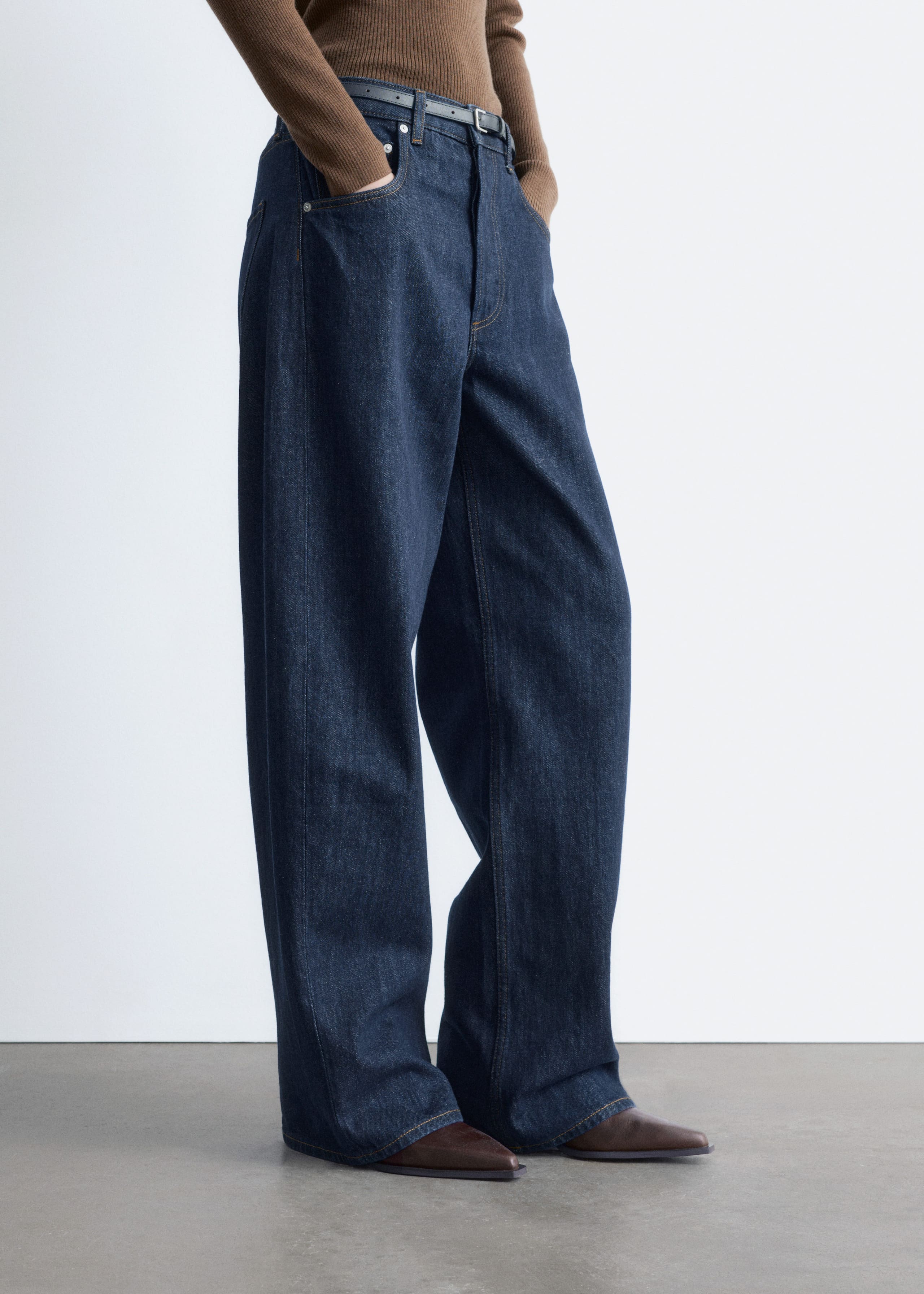 Image of Barrel-Leg Jeans