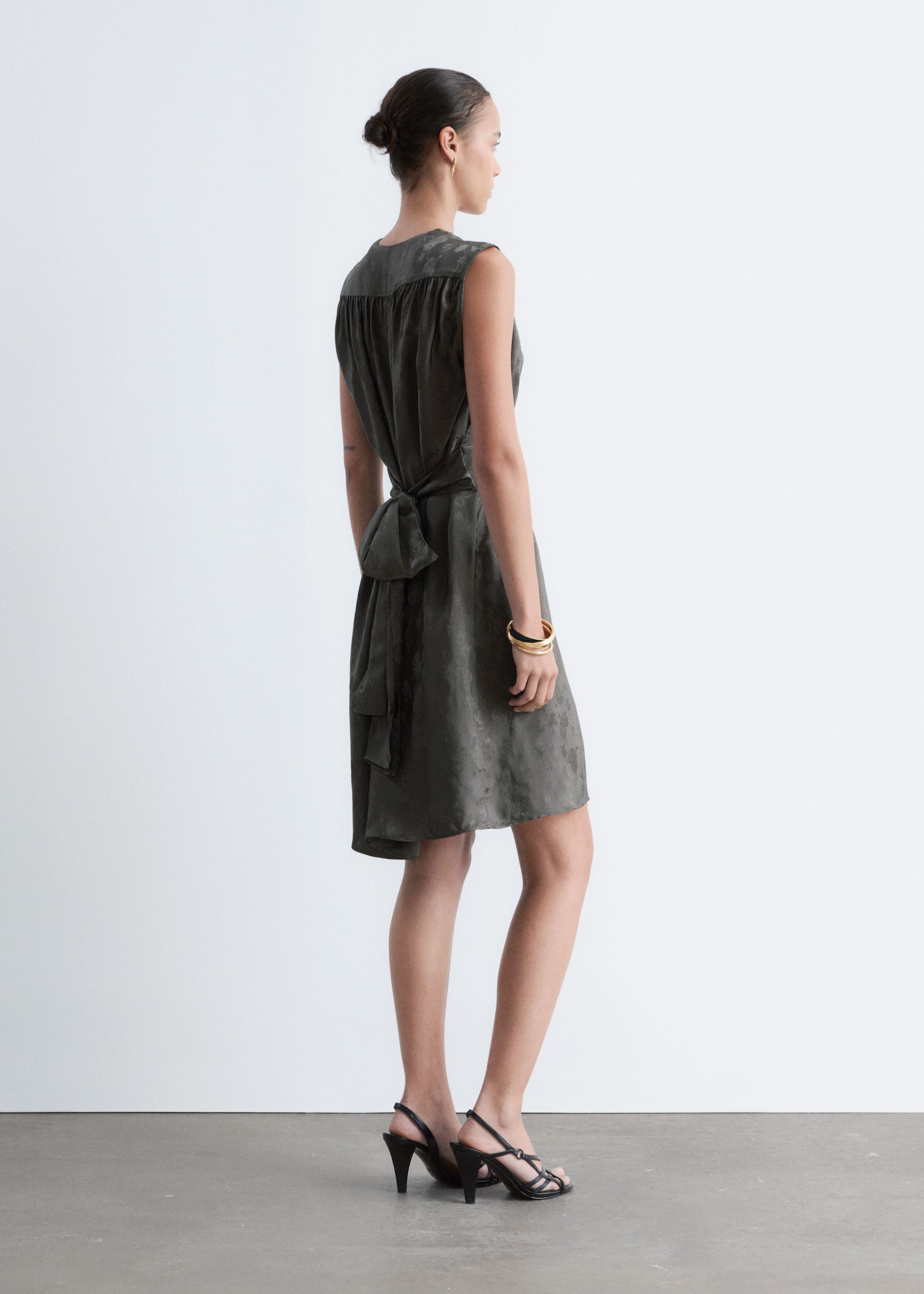Mini abito jacquard - Azzurro - Lookbook