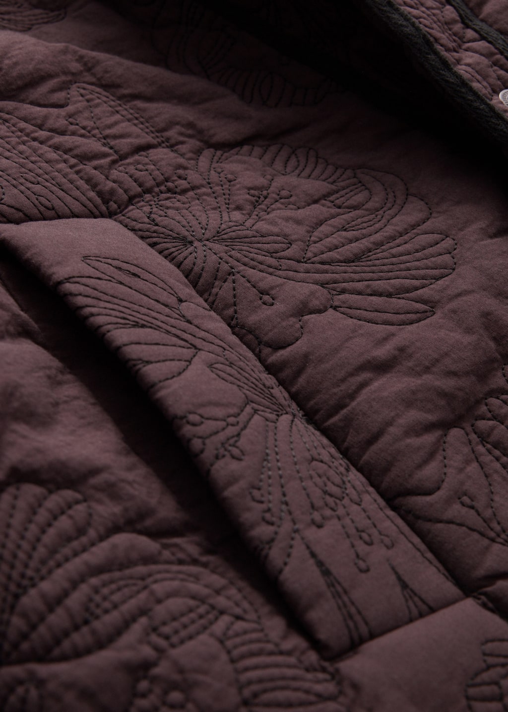 Image of Floral Pattern Quilted Jacket