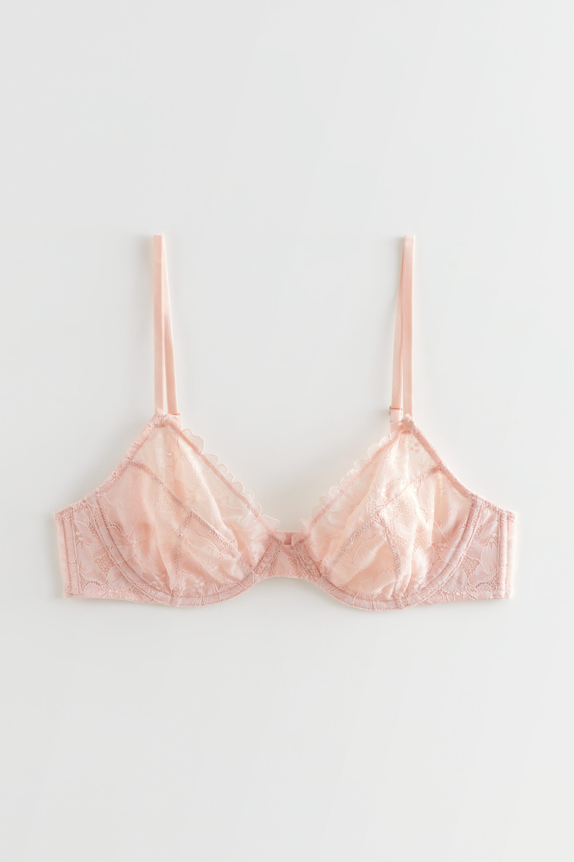 Grösseres Bild ansehen: Bügel-BH aus floraler Spitze - Beige - DAMEN | H&M CH 1