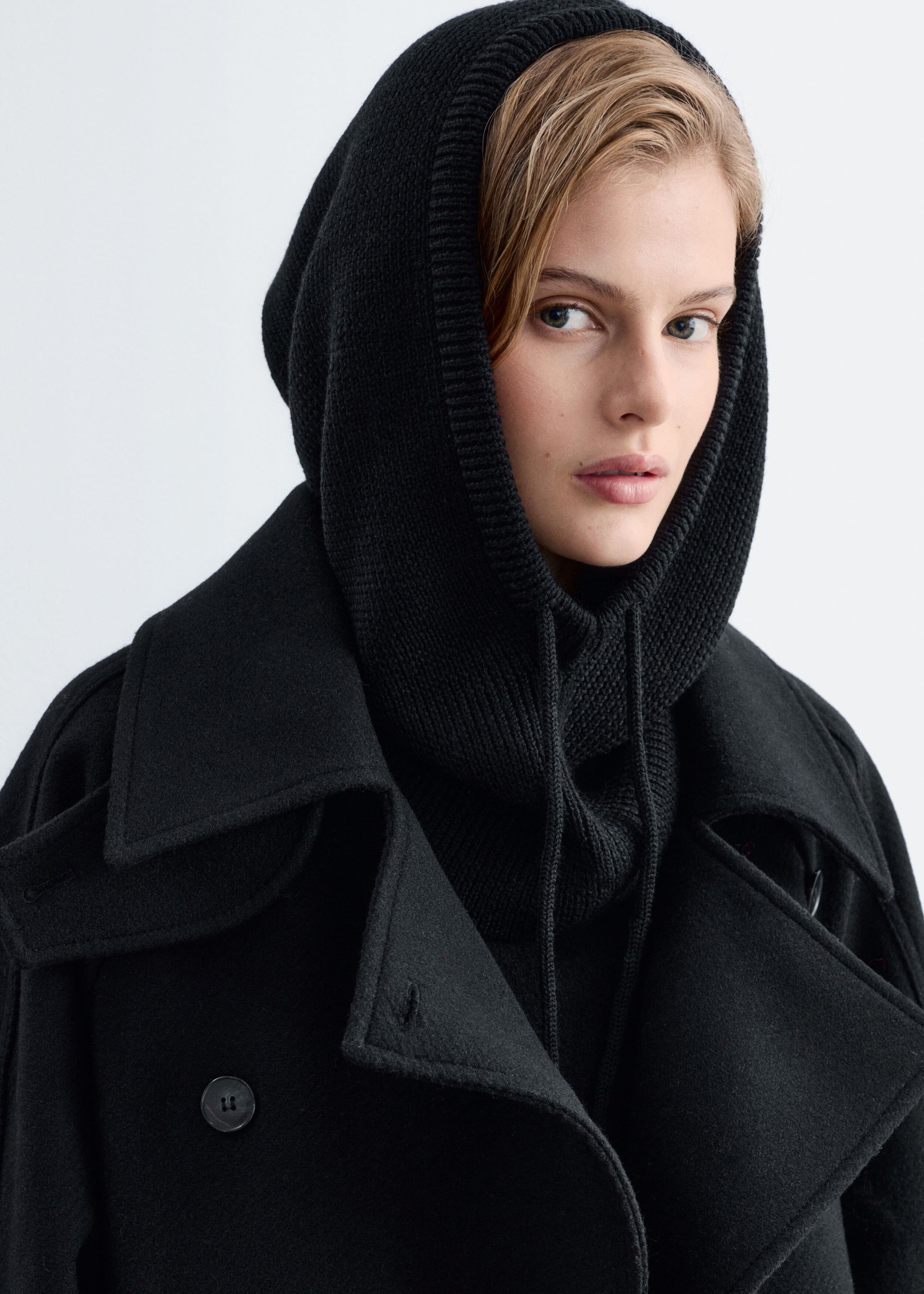 Oversized Wool Balaclava - Red - Lookbook