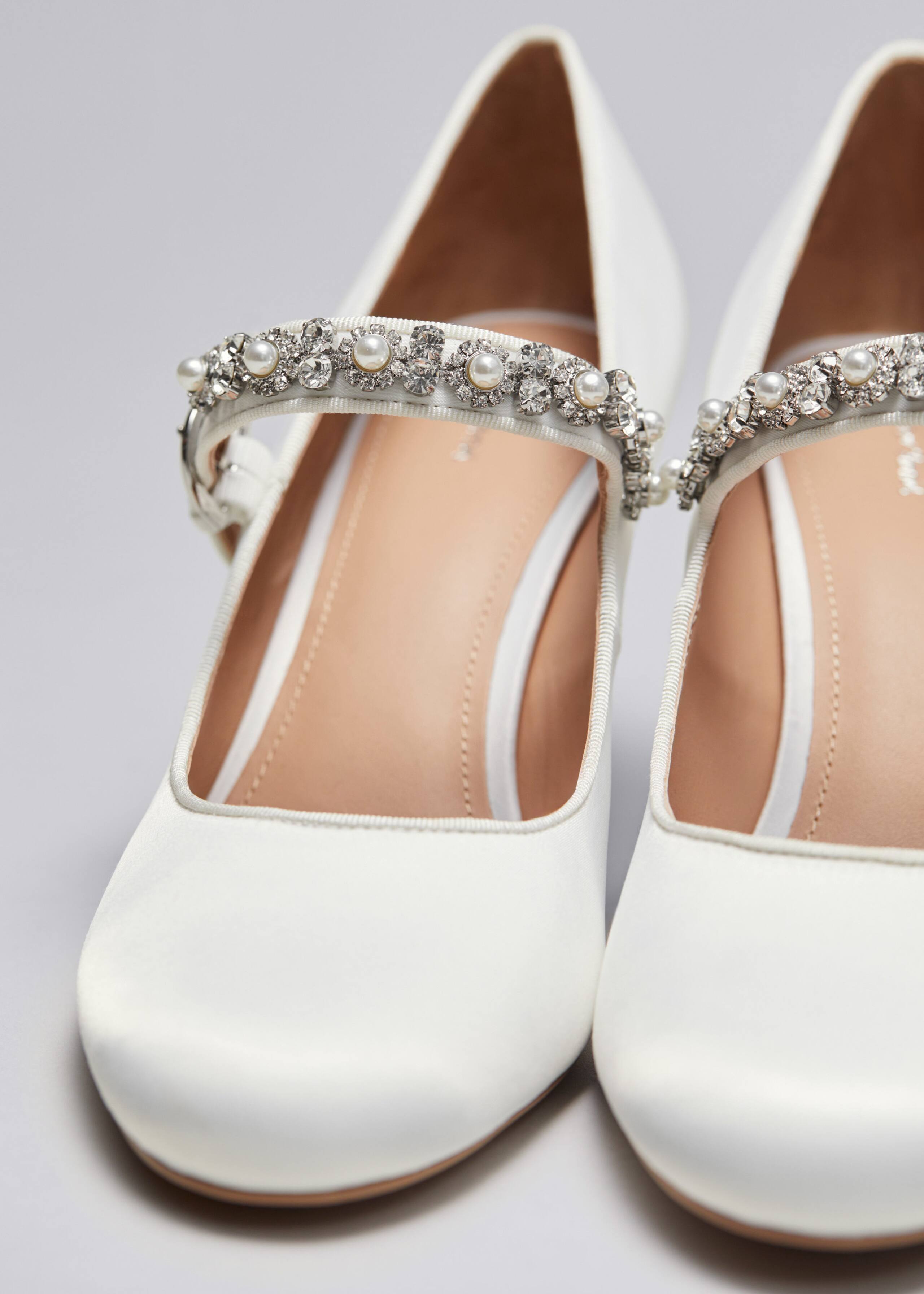 Embellished Satin Pumps - {{variantName}} - Descriptive Detail